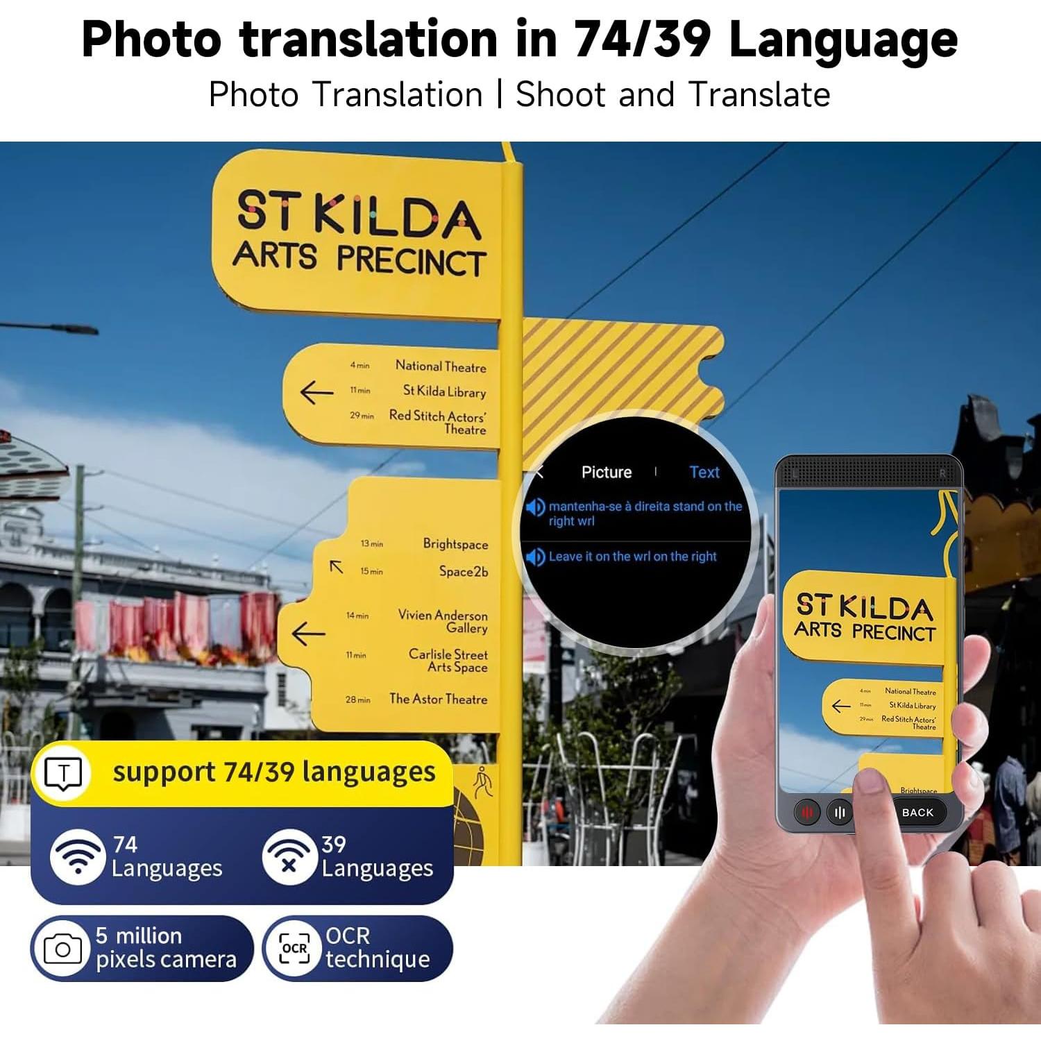 Traductor de Idiomas Offline D21 MiniBear 142 Idiomas AI