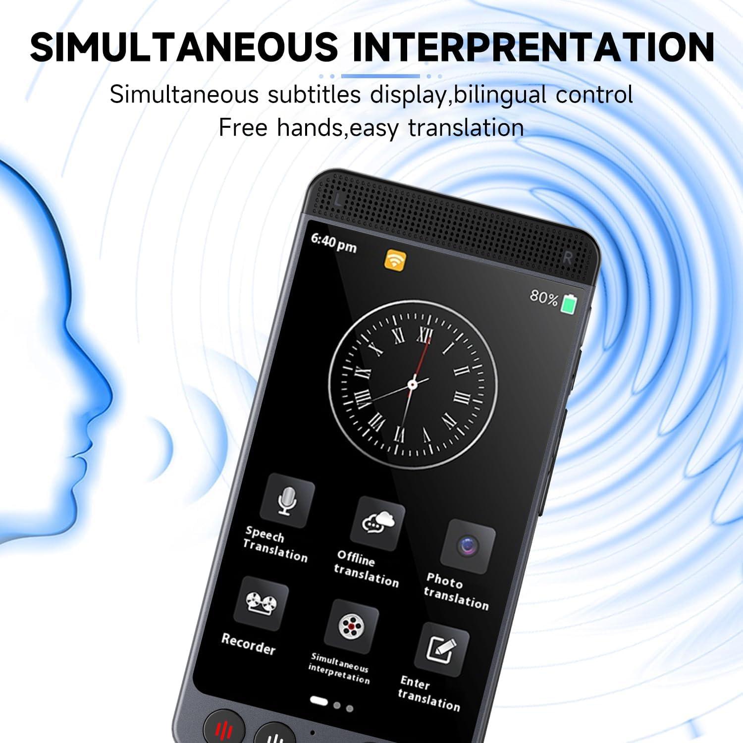 Traductor de Idiomas Offline D21 MiniBear 142 Idiomas AI