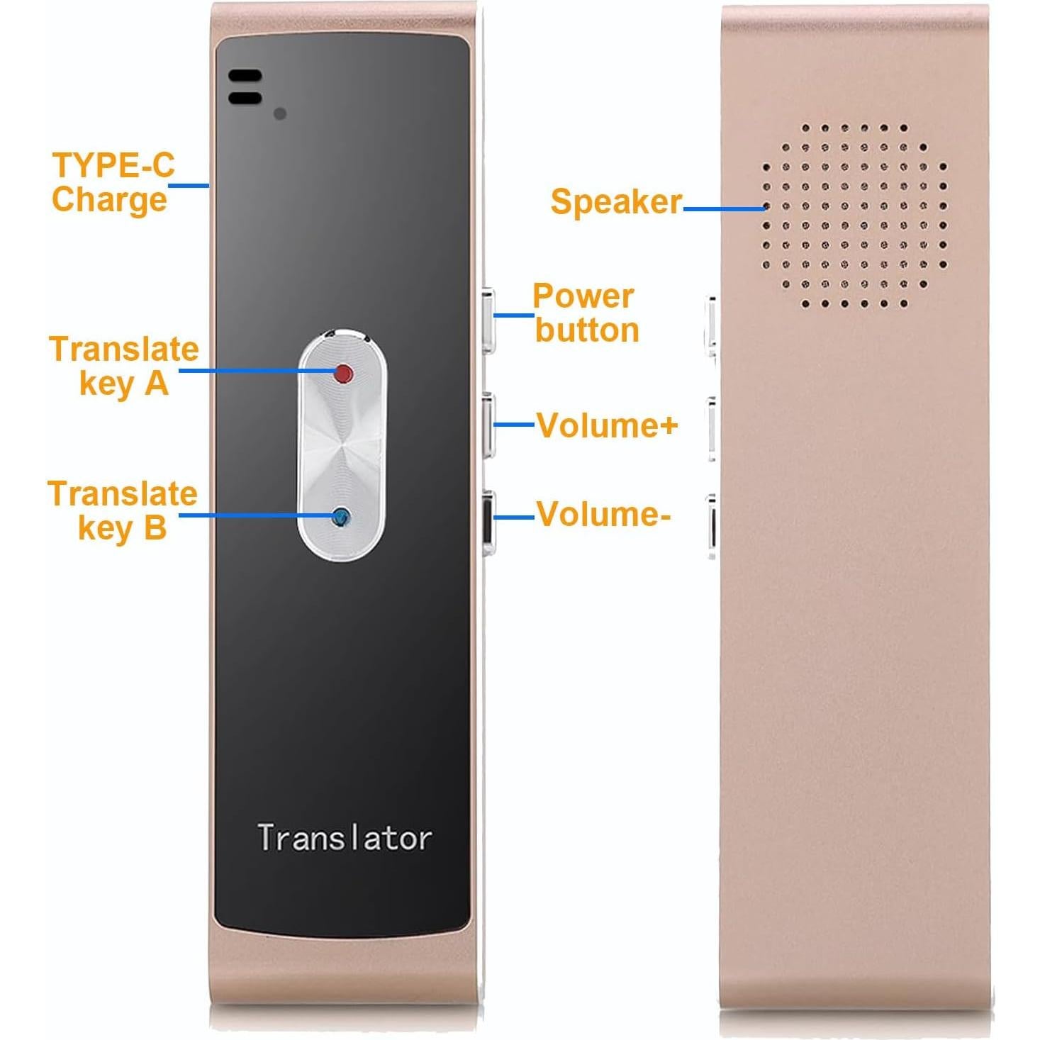 Traductor de Idiomas SKARA Ai 2024 Mini 137 Idiomas Oro