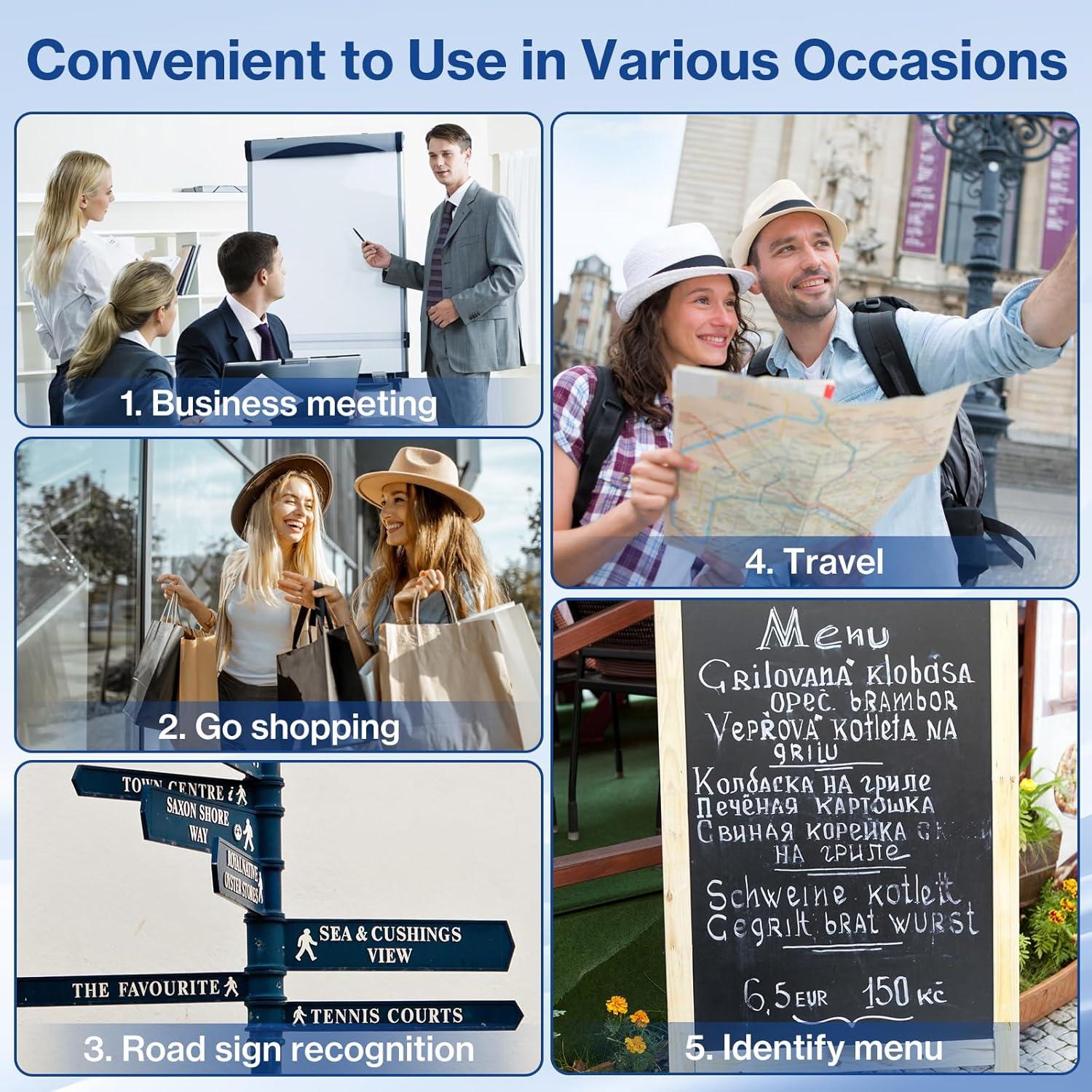 Traductor AI FancyDove 139 idiomas, OCR, grabadora audio