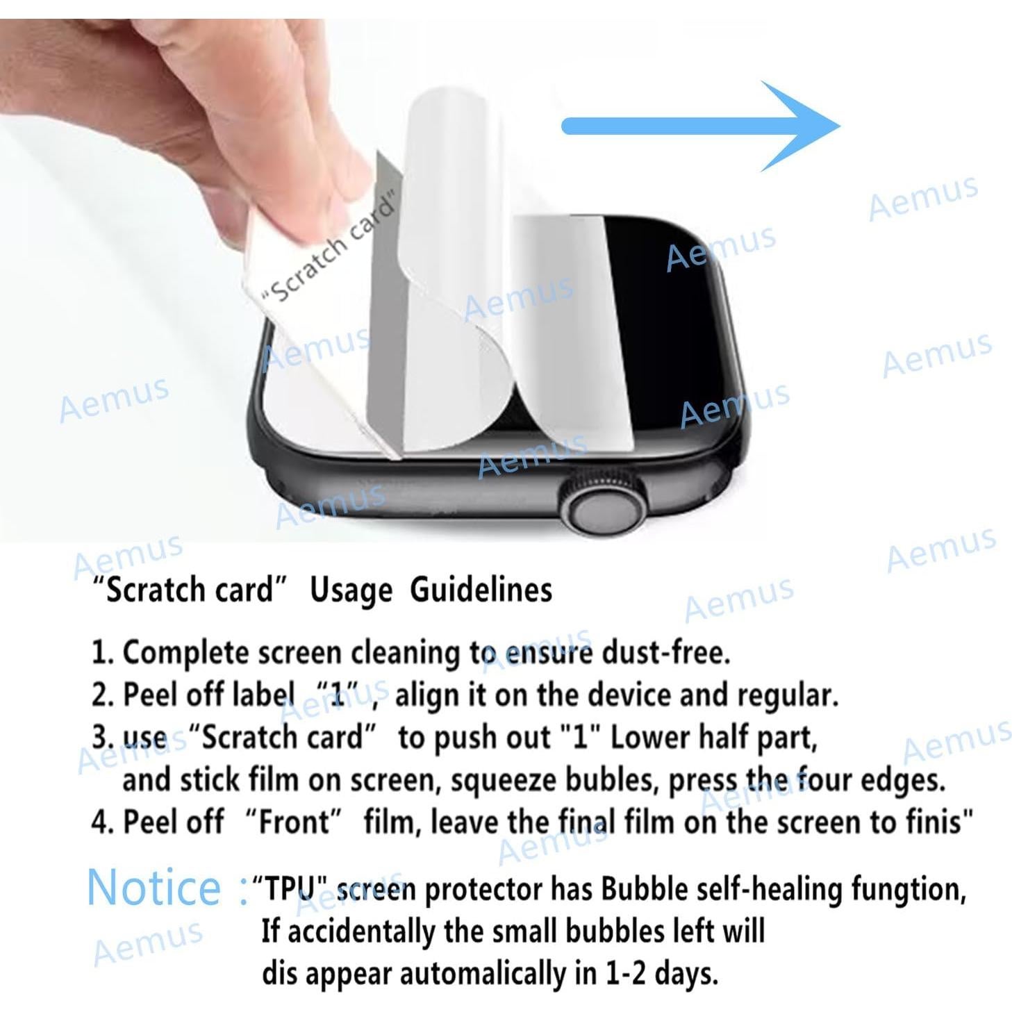 Protector de Pantalla TPU Aemus para Reloj IDW17 2.01" (6 Pzas)