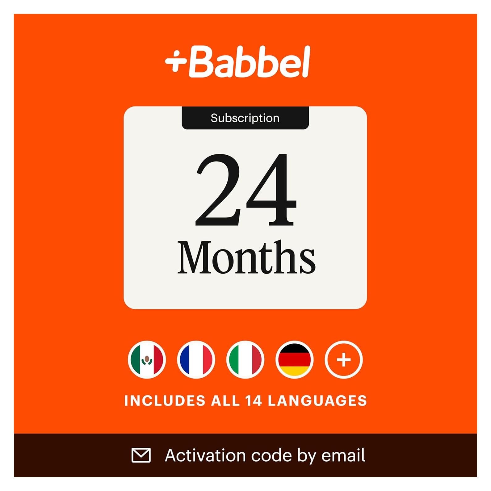 Software de Aprendizaje de Idiomas Babbel - 14 Idiomas - 24 Meses