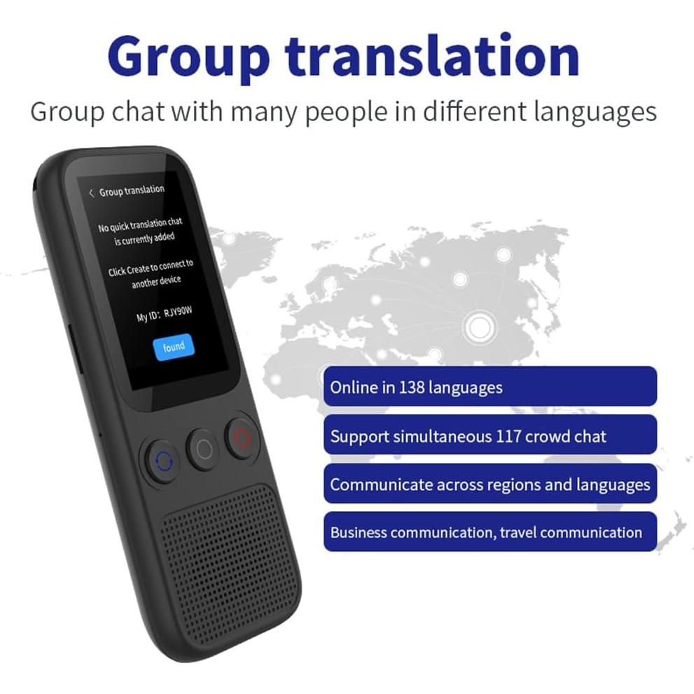 Traductor de Idiomas WQV S80 Bidireccional 138 Idiomas