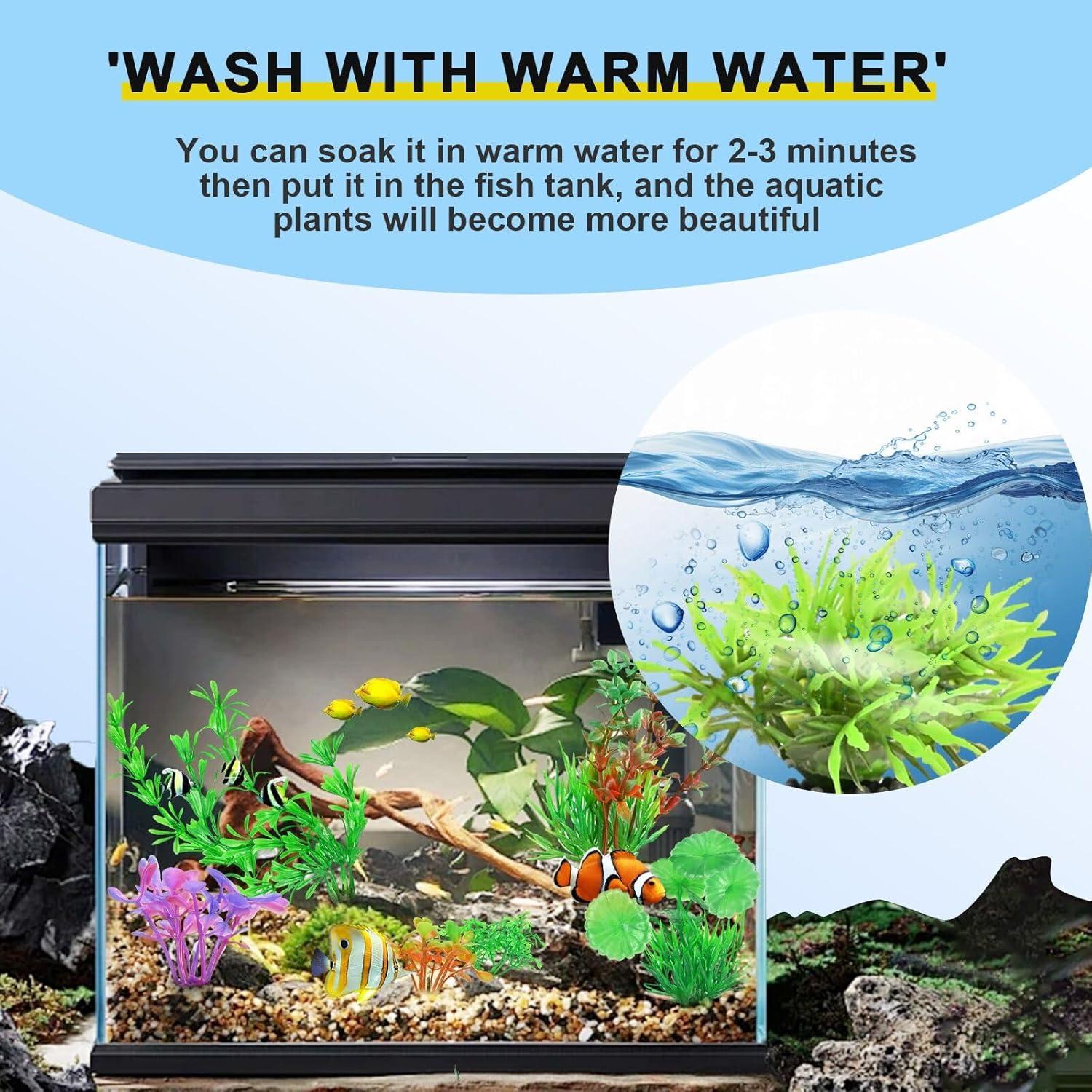 30 Plantas Artificiales para Acuario Gupawix Multicolor