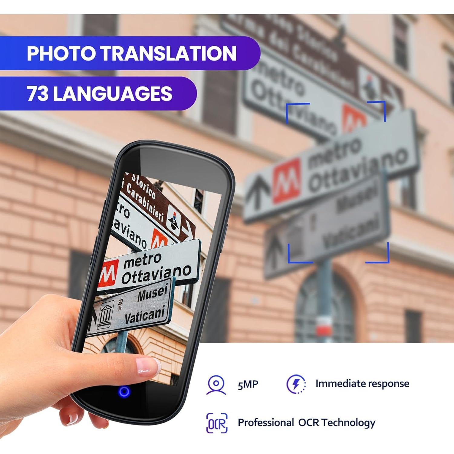 Traductor de Idiomas Neyes 2024, 137 Idiomas, 4" HD