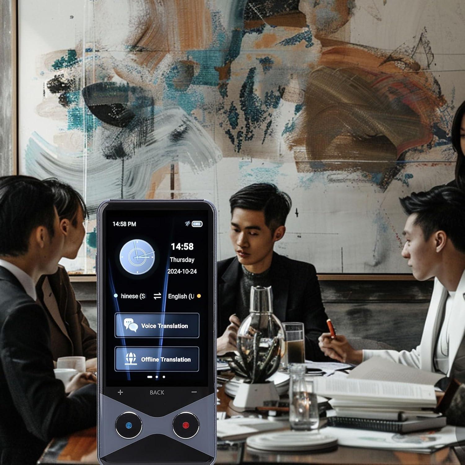 Language Translator Device, Two Way Real Time Voice Translation Support 137 Languages, Portable Real Time Voice Translation Online Offline AI Text Photo Translation for Travel