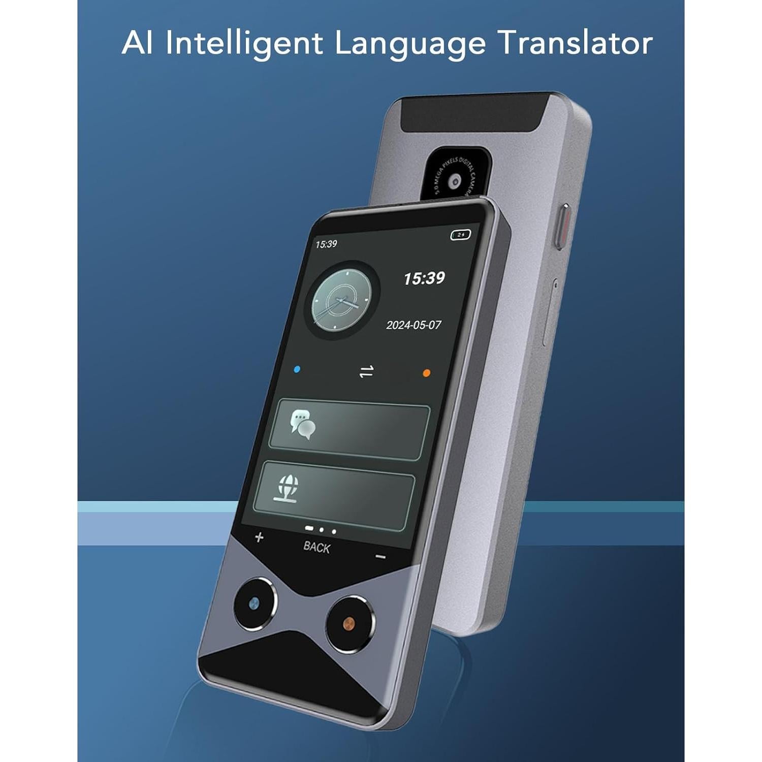 Language Translator Device, Two Way Real Time Voice Translation Support 137 Languages, Portable Real Time Voice Translation Online Offline AI Text Photo Translation for Travel