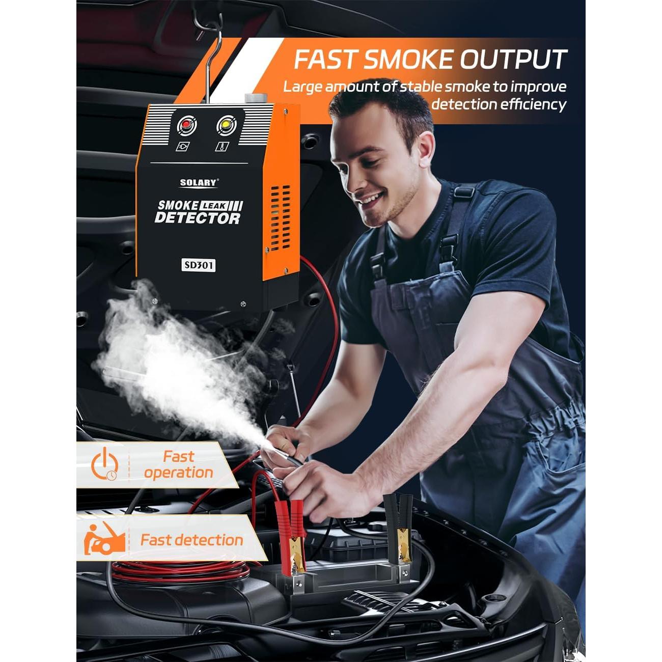 Probador de Fugas de Humo Solary SD301-OR 12V DC Portátil