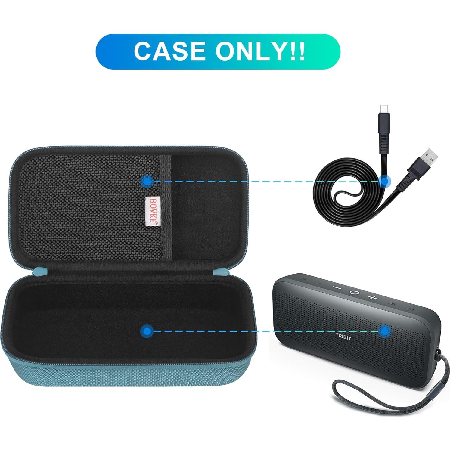 Funda de Transporte BOVKE para Altavoz Bluetooth Tribit StormBox Flow - Azul