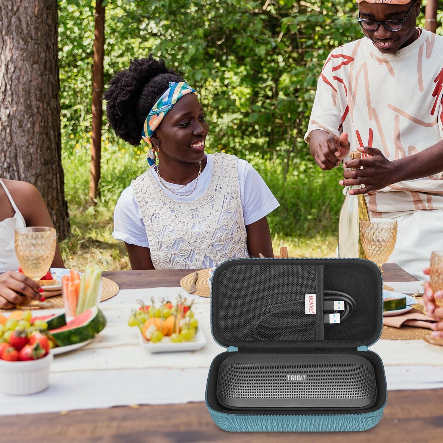 Funda de Transporte BOVKE para Altavoz Bluetooth Tribit StormBox Flow - Azul