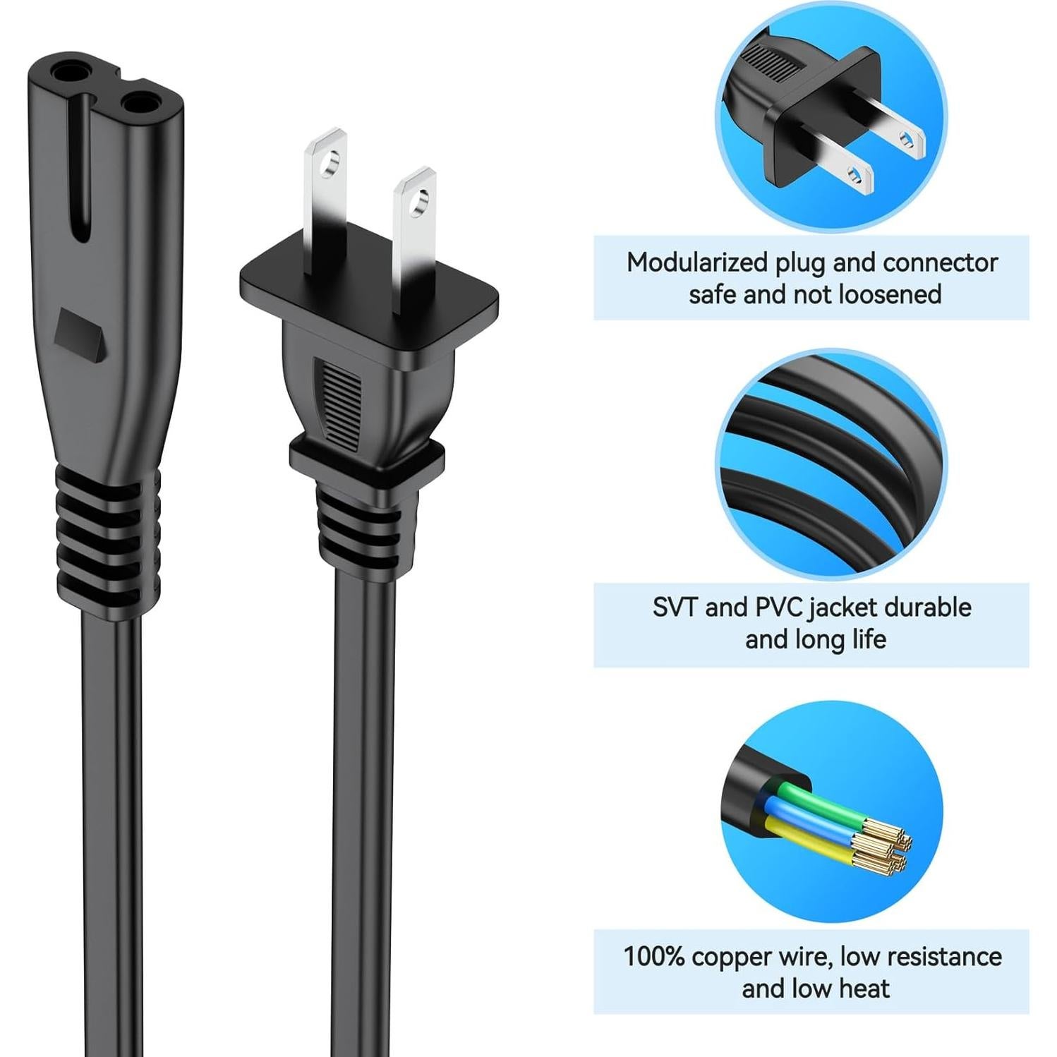 Cable de Alimentación 1.52m para Altavoz Tribit StormBox Blast