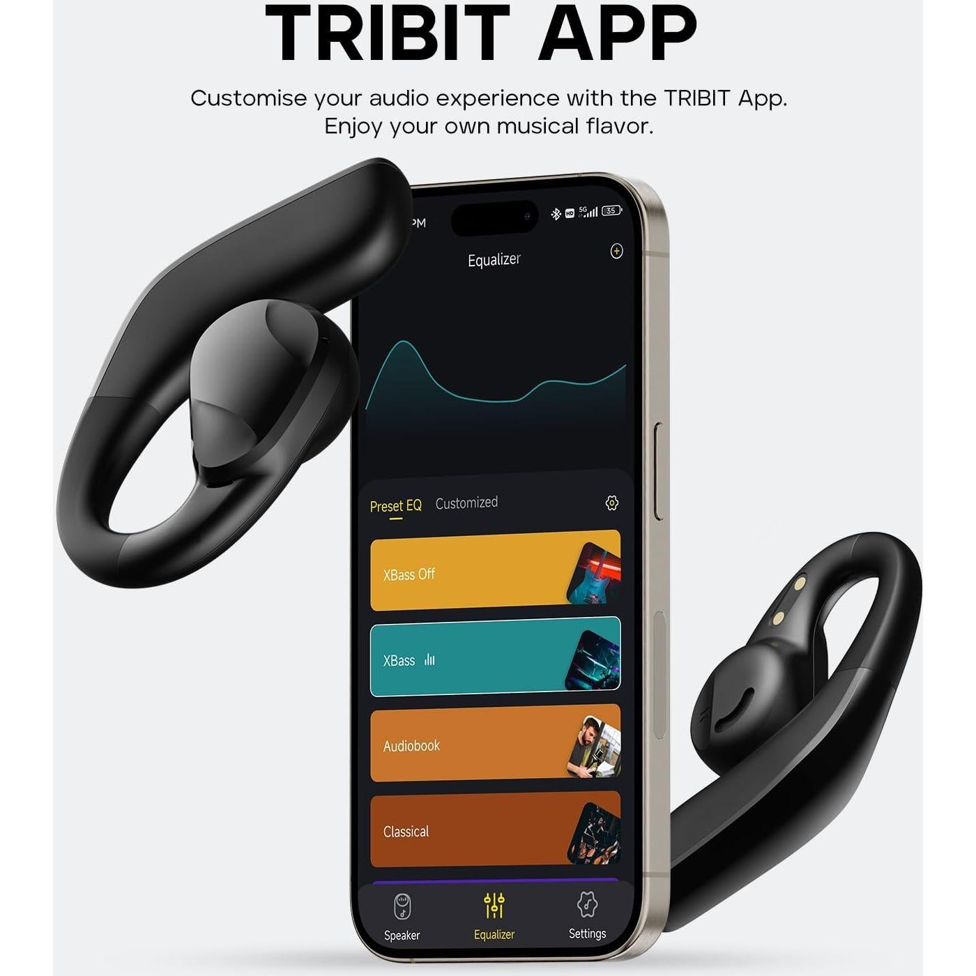 Auriculares Inalámbricos Tribit OpenGo, Bluetooth 5.3, IPX5