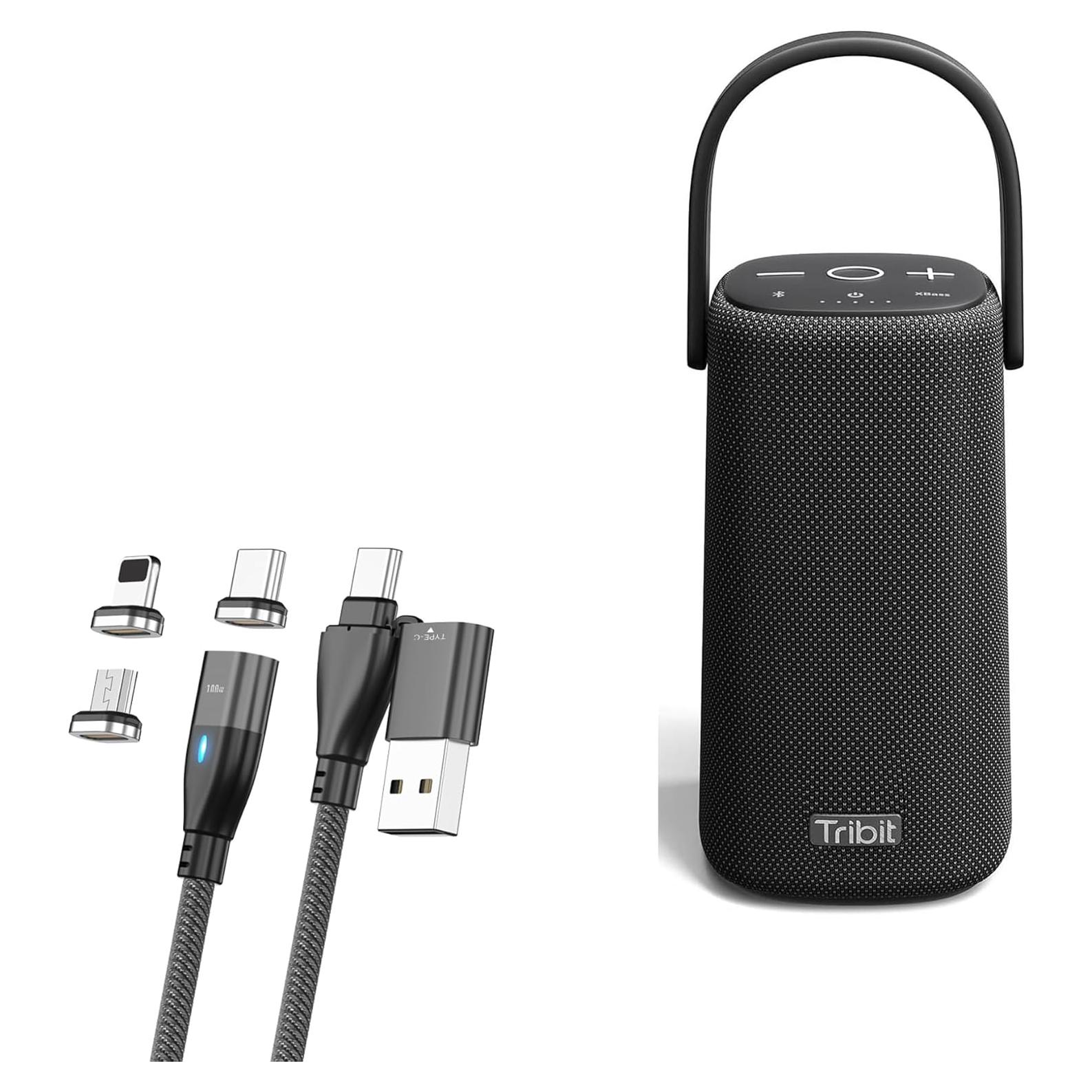 Cable MagnetoSnap BoxWave 100W USB-C y Micro Negro