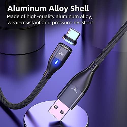 Cable MagnetoSnap BoxWave 100W USB-C y Micro Negro