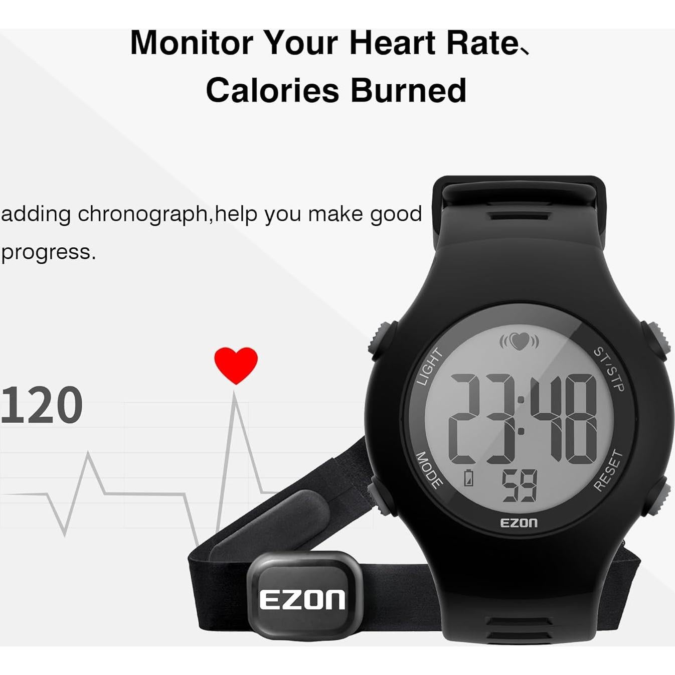 Monitor de Frecuencia Cardíaca EZON T037A11 con Correa de Pecho