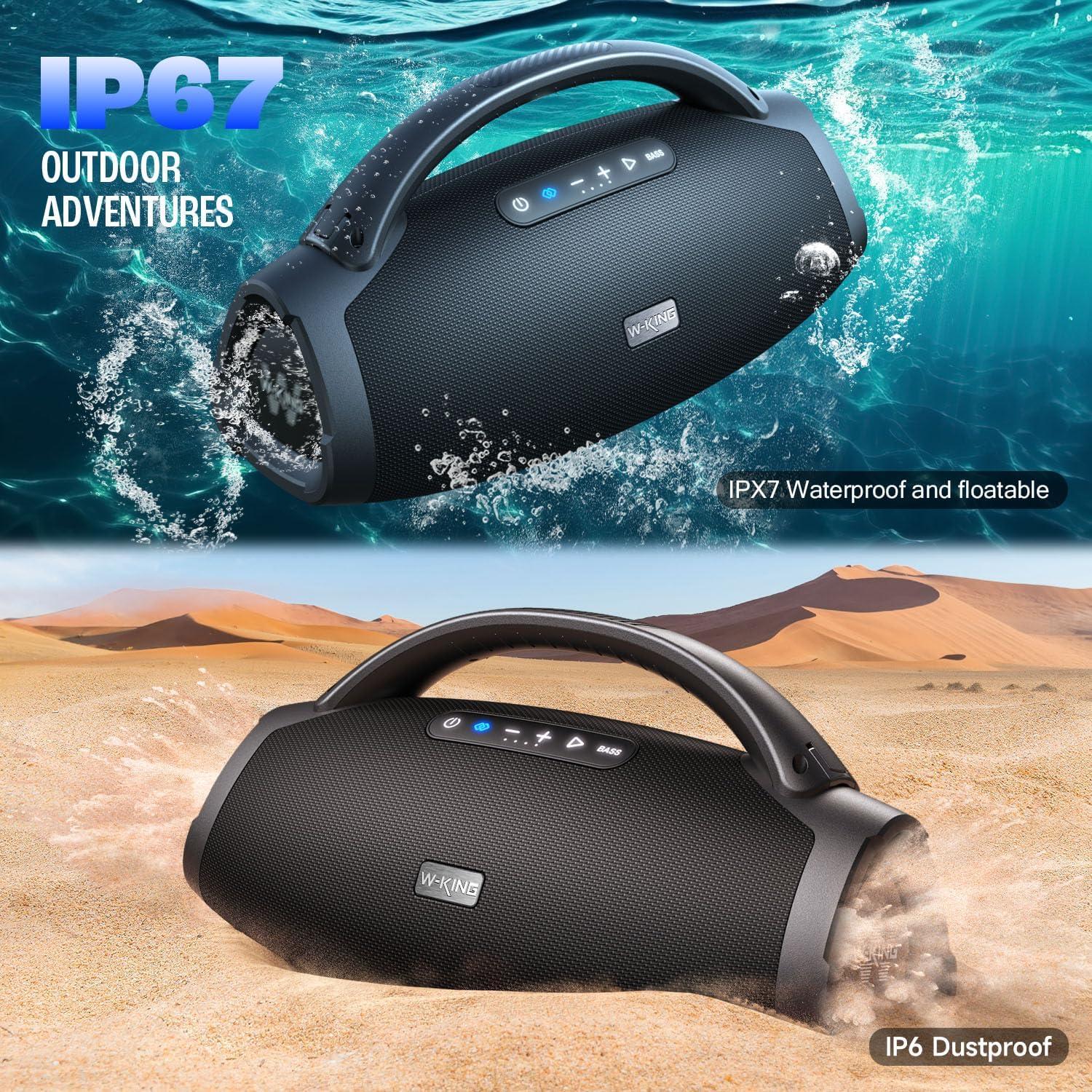 Altavoz Bluetooth W-KING X20 300W IPX7 24h Batería 7.5"