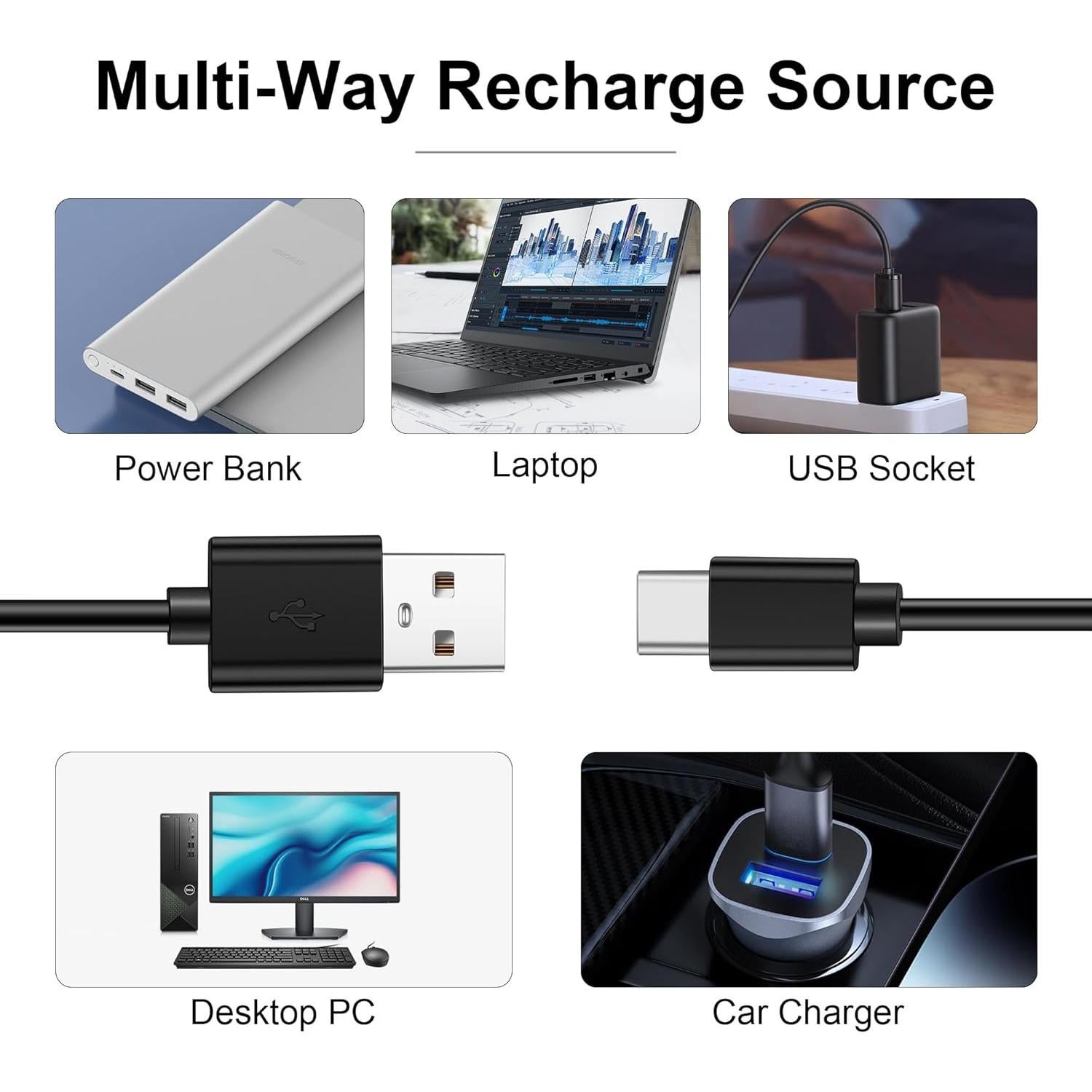 Cable de carga USB-C 1.5m CUENSTOP para altavoces Sony y Bose