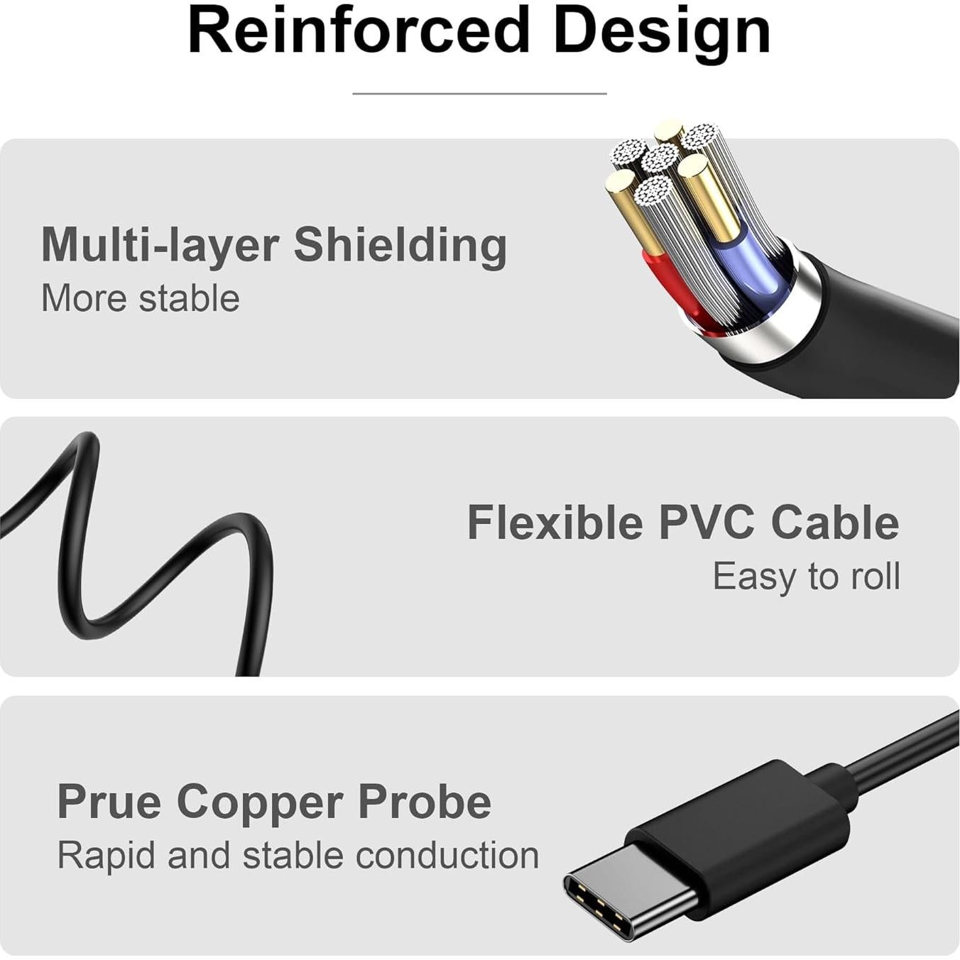 Cable de carga USB-C 1.5m CUENSTOP para altavoces Sony y Bose