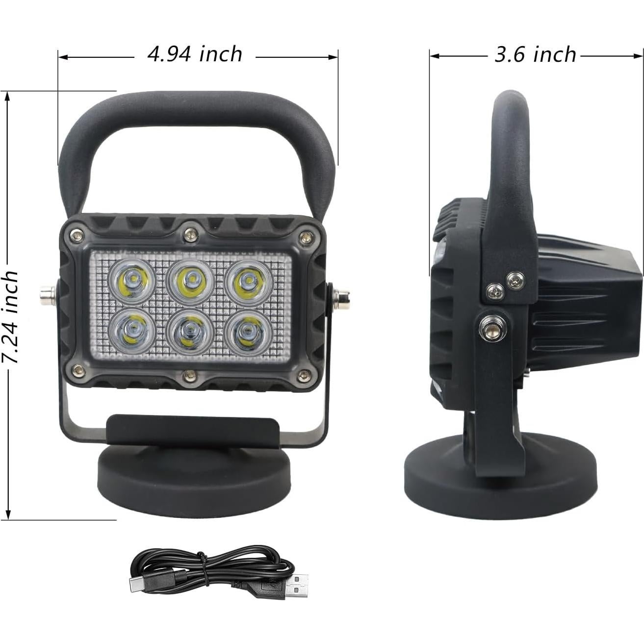 Luz de trabajo LED SMA 18W 2400 lúmenes portátil magnética