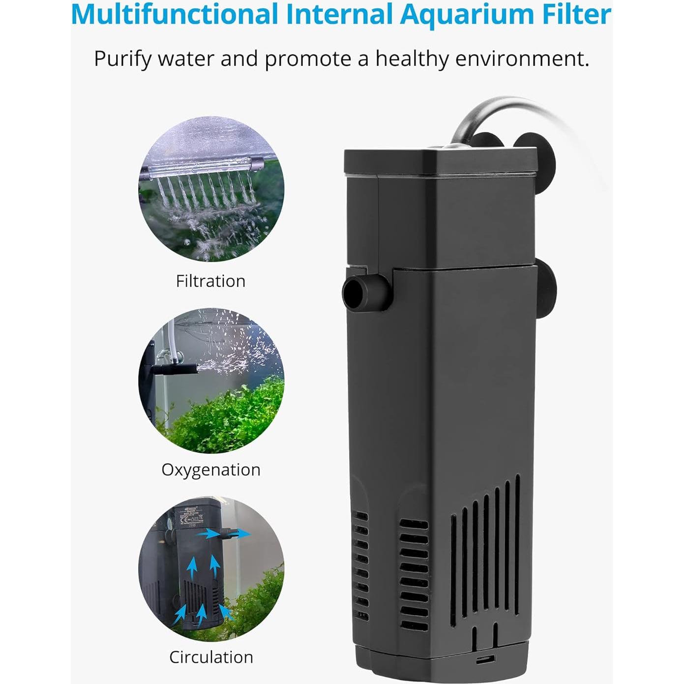 Filtro Interno NICREW 2-5 Galones 40 GPH Acuario