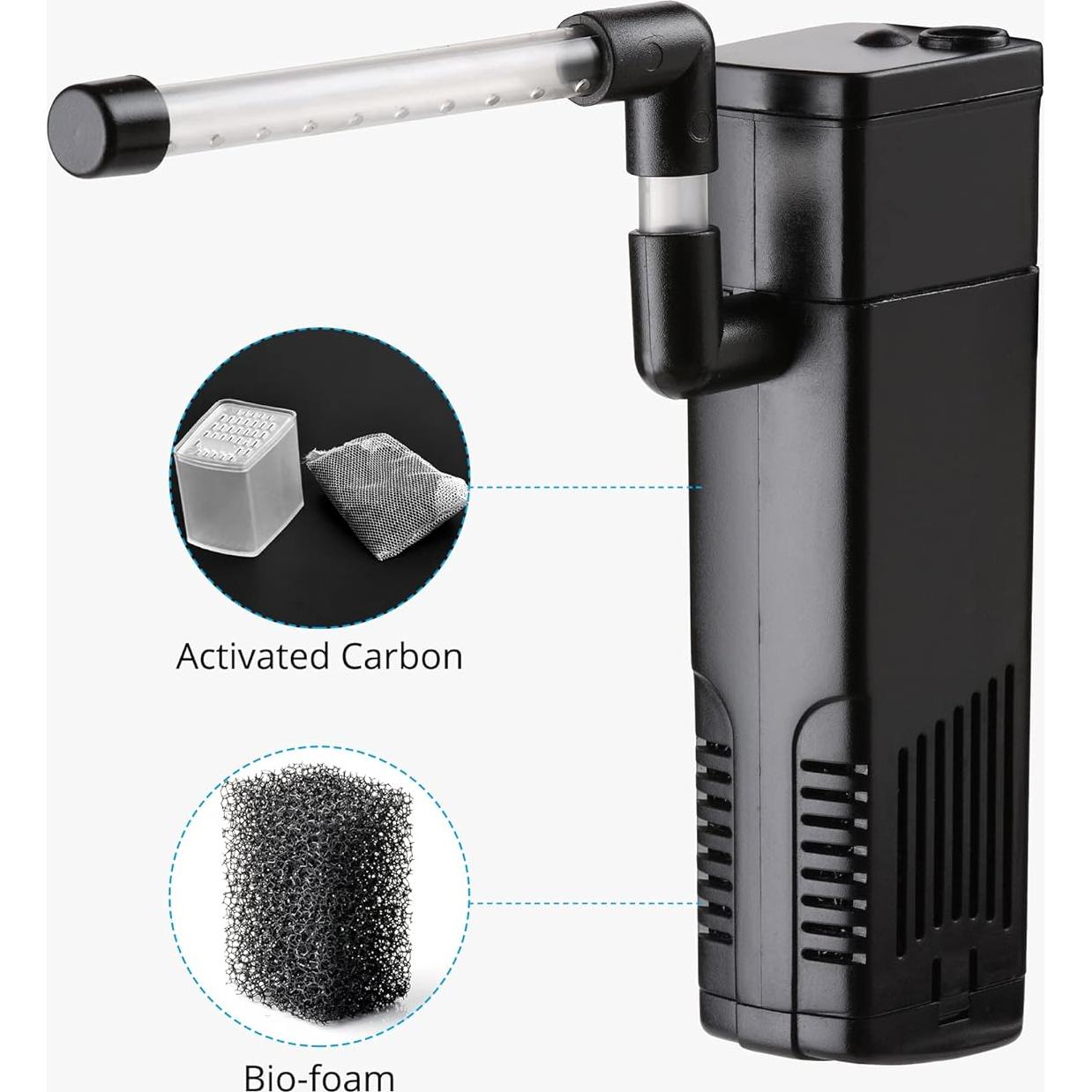 Filtro Interno NICREW 2-5 Galones 40 GPH Acuario