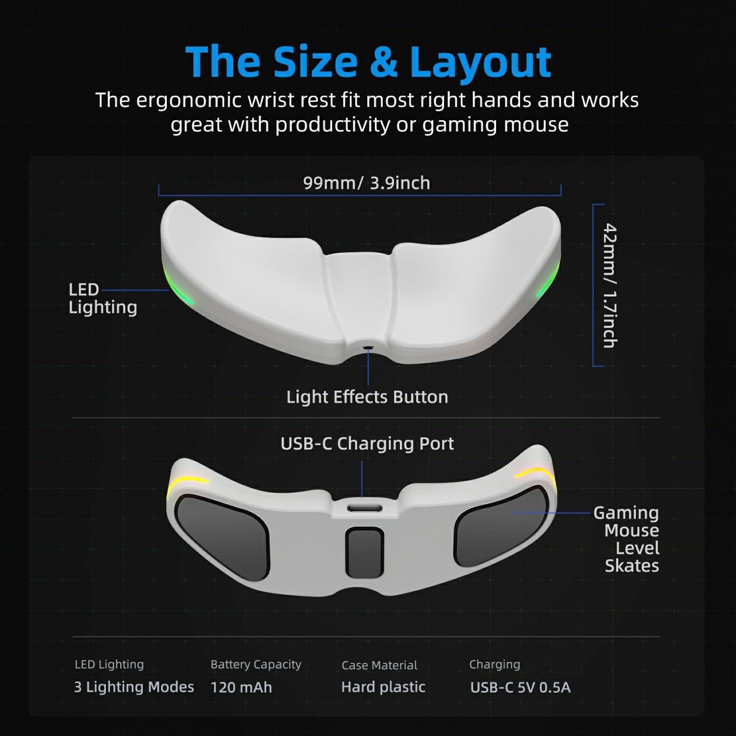 Reposapulgares Ergonómico IFYOO HornsX1 RGB para Mano Derecha