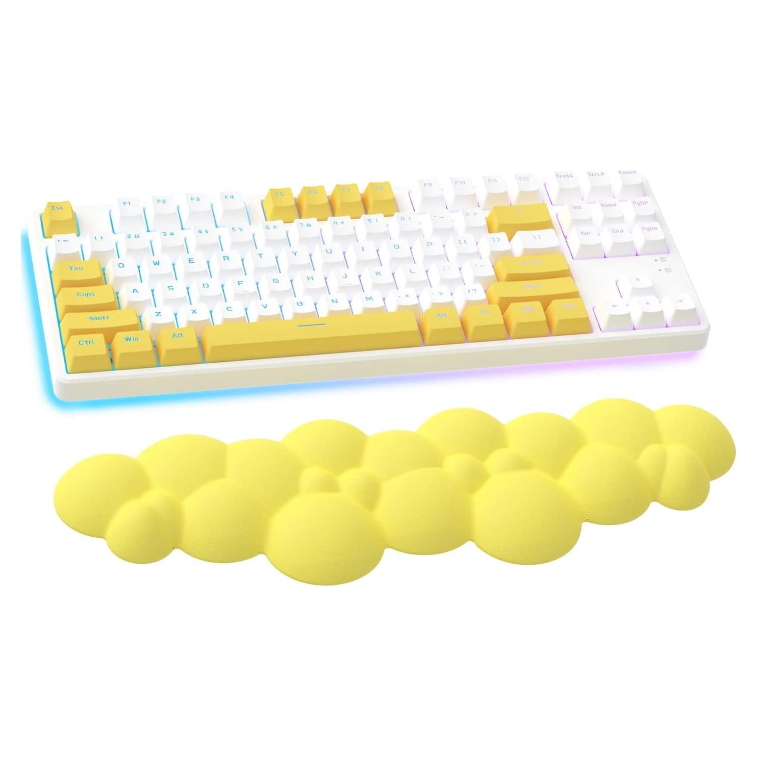 Reposap muñecas ergonómico ATTACK SHARK amarillo 38x11 cm