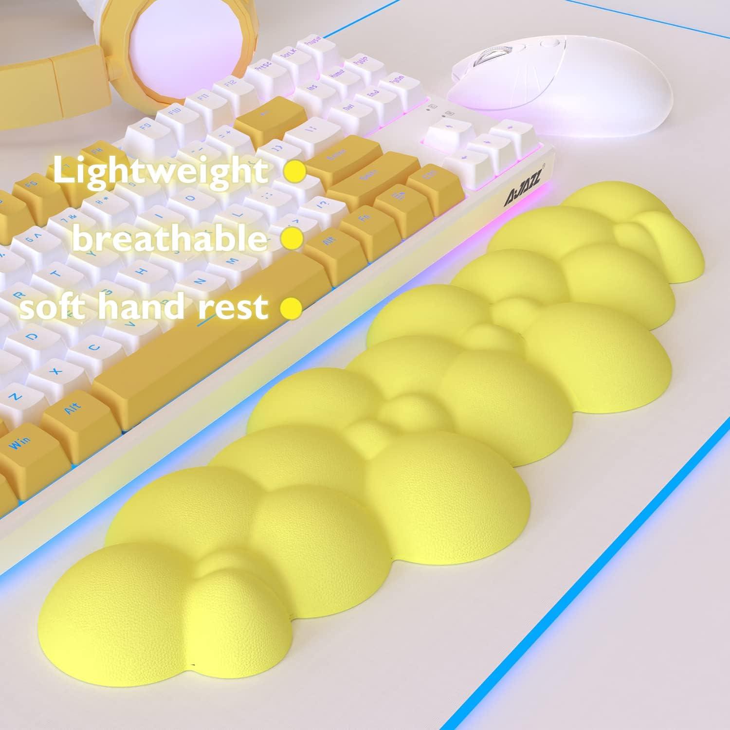 Reposap muñecas ergonómico ATTACK SHARK amarillo 38x11 cm