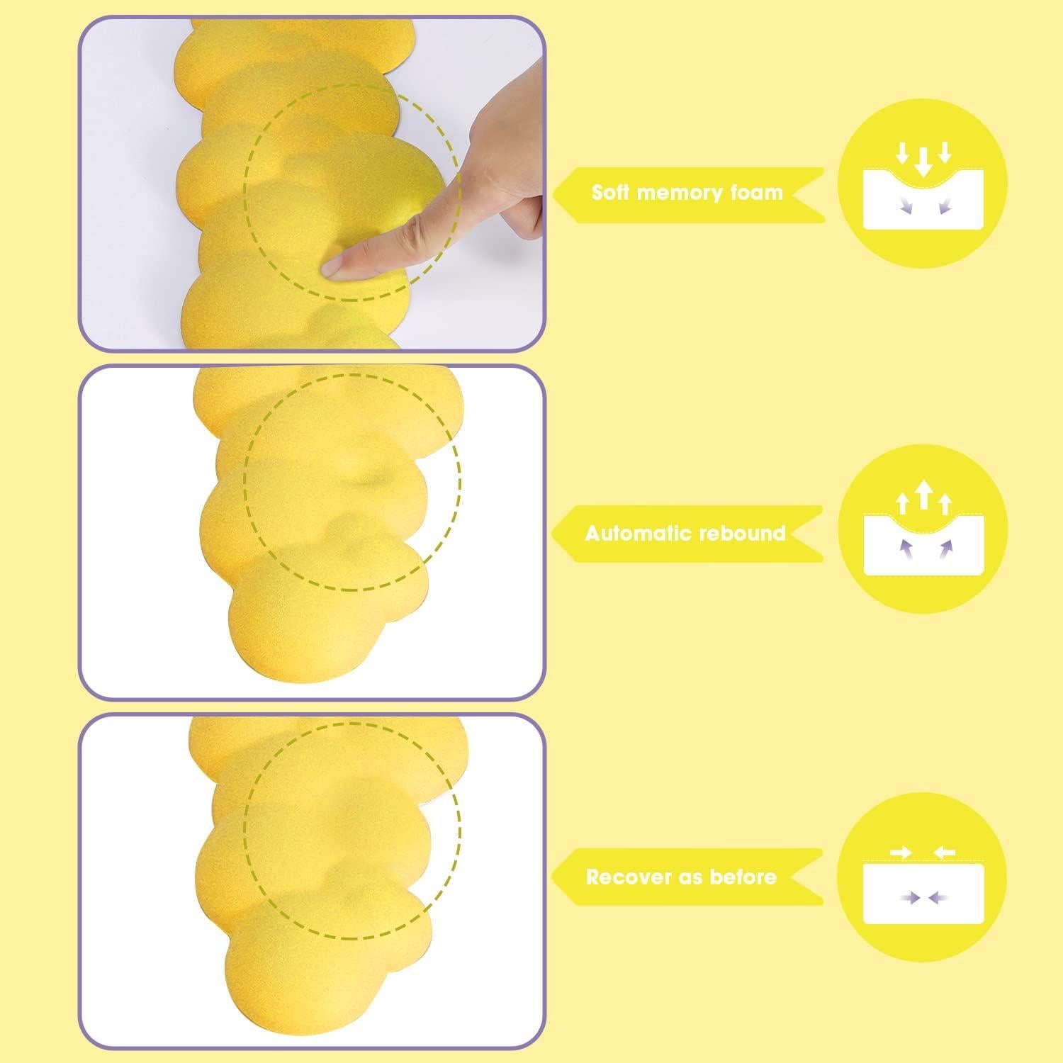 Reposap muñecas ergonómico ATTACK SHARK amarillo 38x11 cm