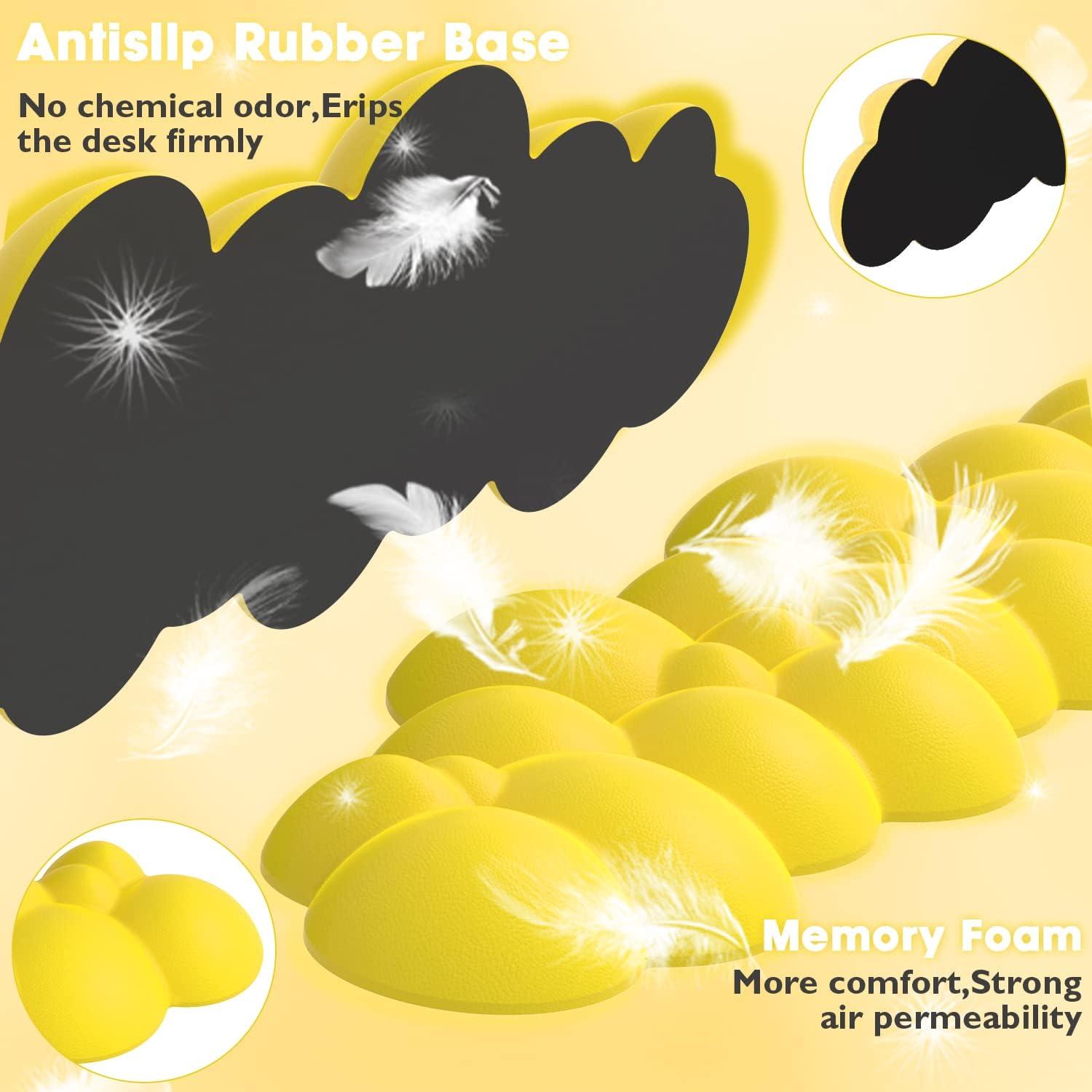 Reposap muñecas ergonómico ATTACK SHARK amarillo 38x11 cm