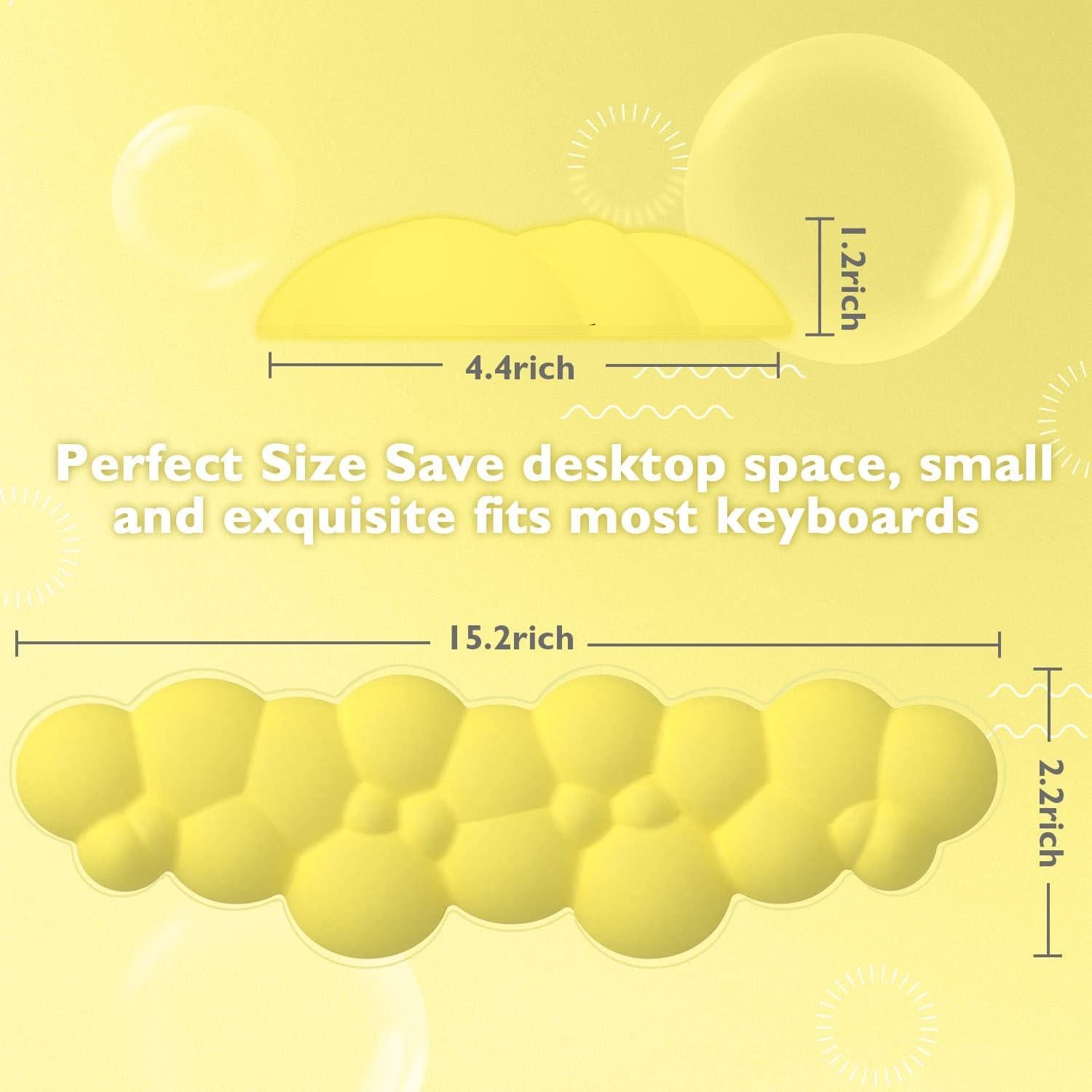 Reposap muñecas ergonómico ATTACK SHARK amarillo 38x11 cm