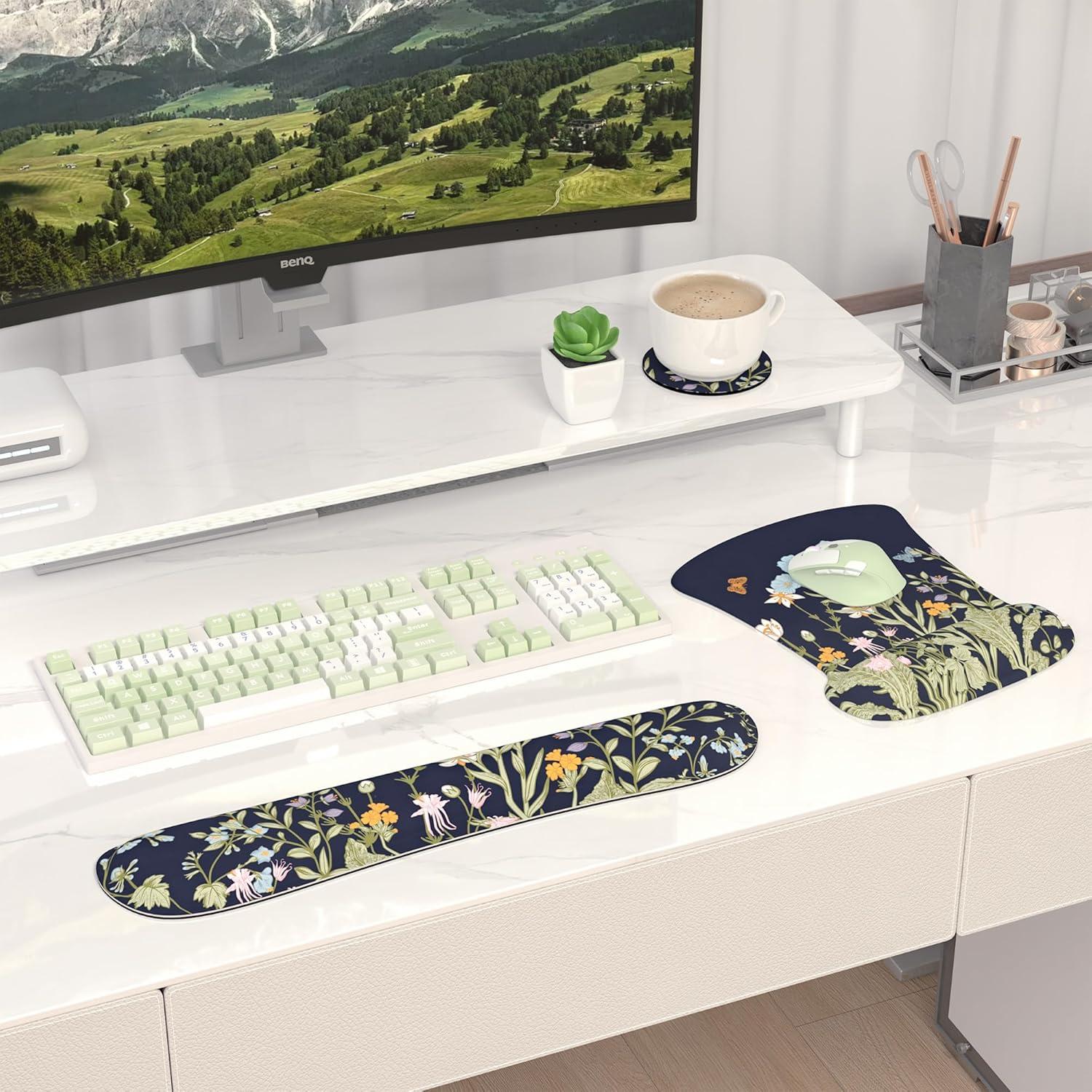 Juego de Alfombrillas de Ratón EYROZILL 3 en 1 Ergonómico