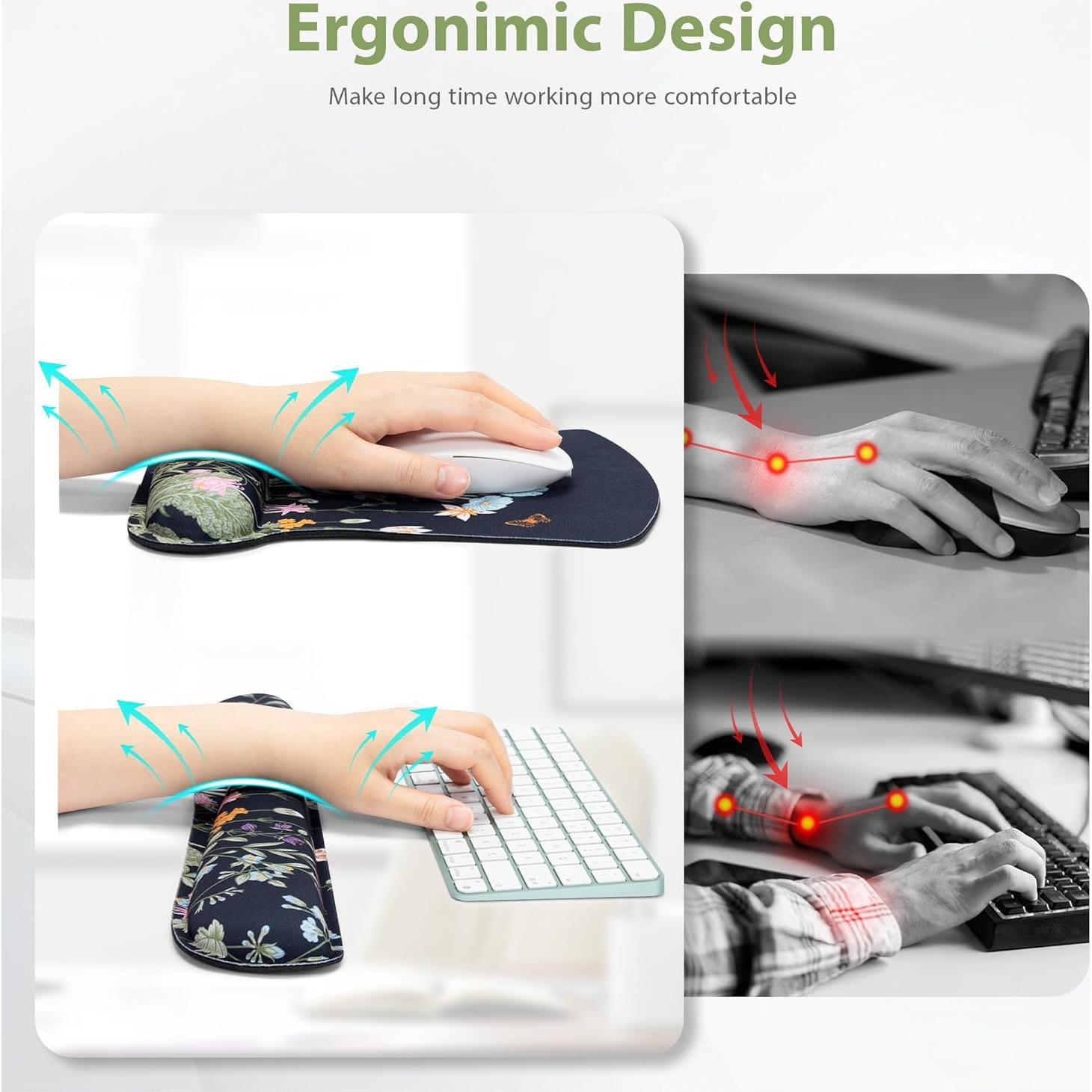 Juego de Alfombrillas de Ratón EYROZILL 3 en 1 Ergonómico