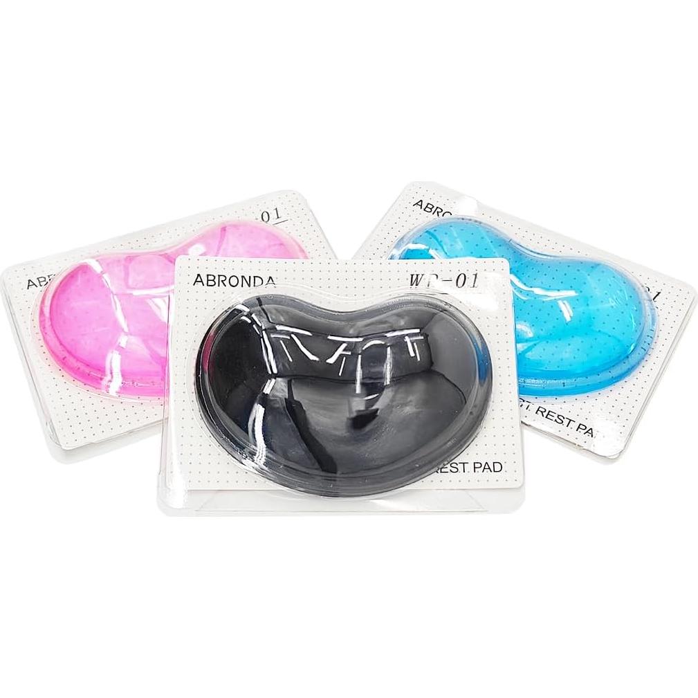 Juego de Reposamuñecas de Gel Ergonómico ABRONDA - Negro