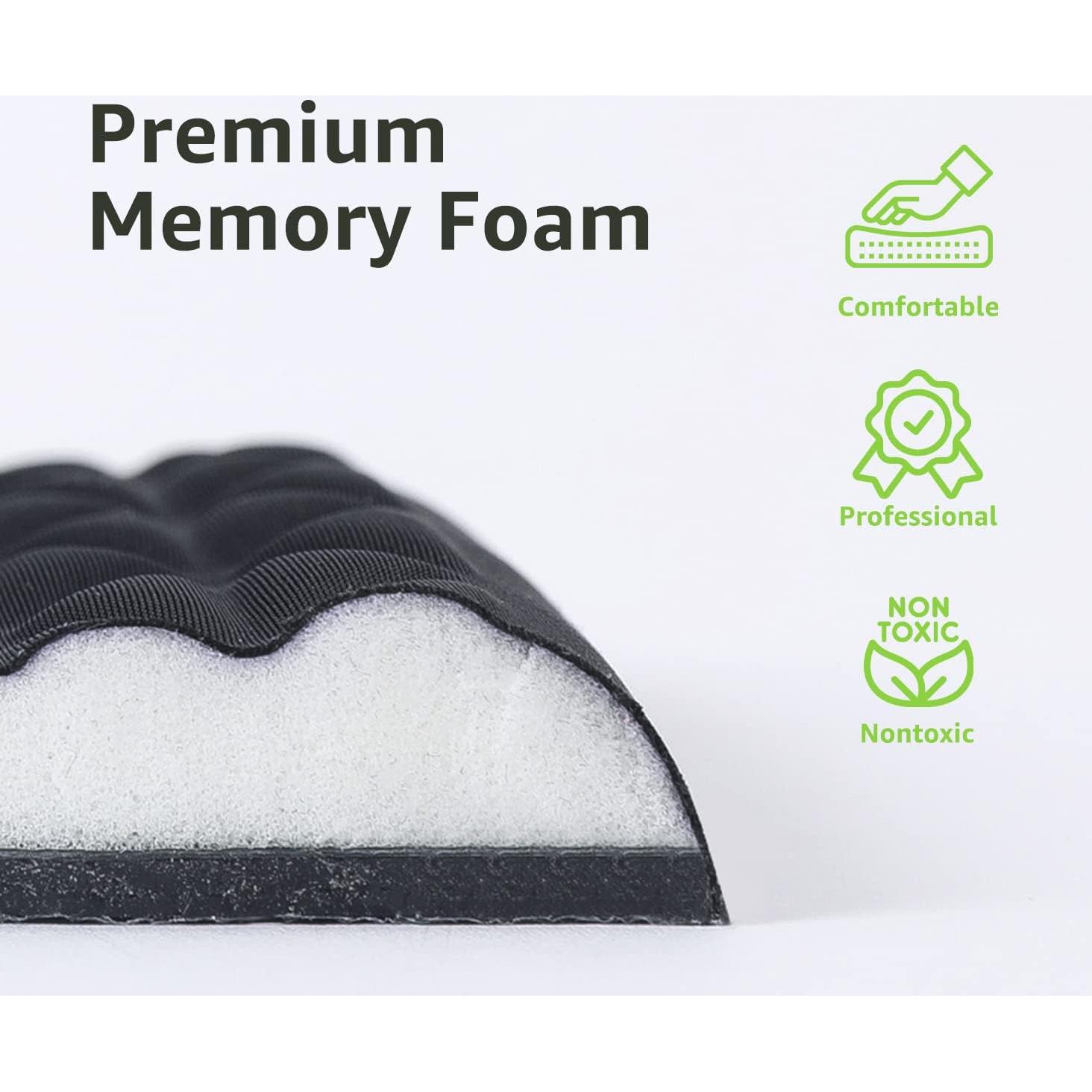 Almohadilla ergonómica LargeLeaf para muñeca y codo negra