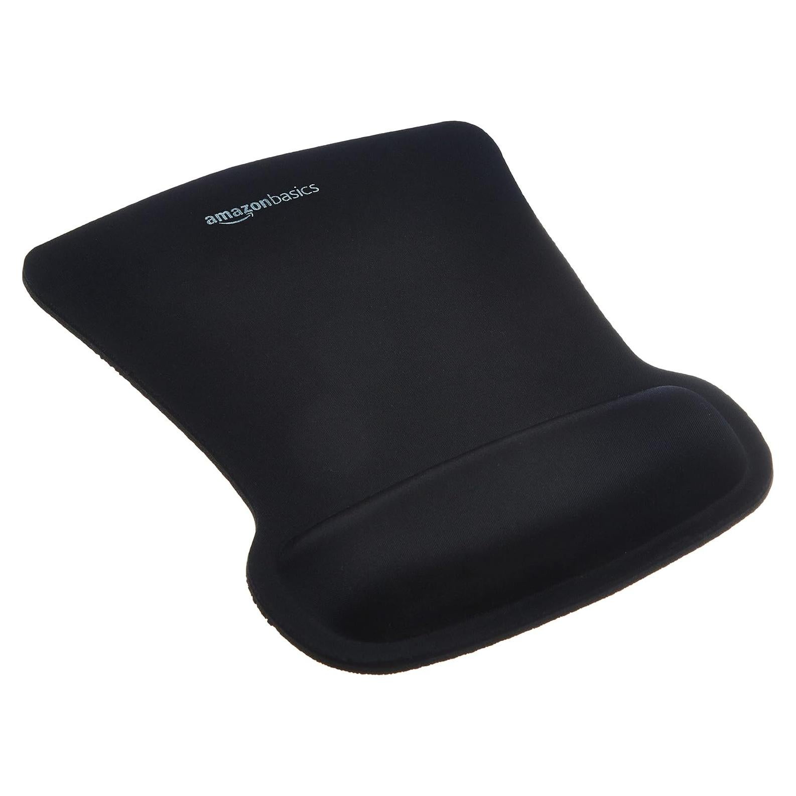 Almohadilla de ratón ergonómica Amazon Basics con gel negro