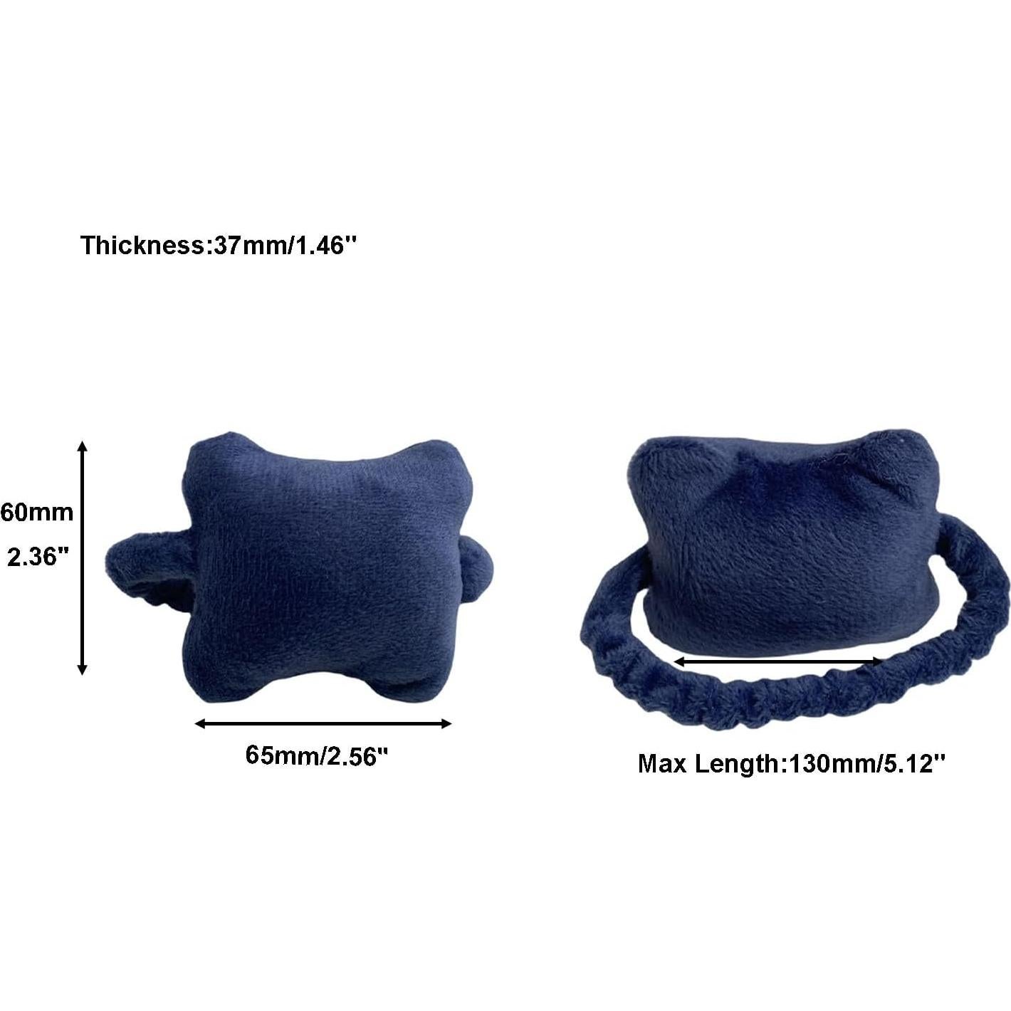 6 Reposamuñecas para Teclado Nocwpsi Azul Oscuro Felpa