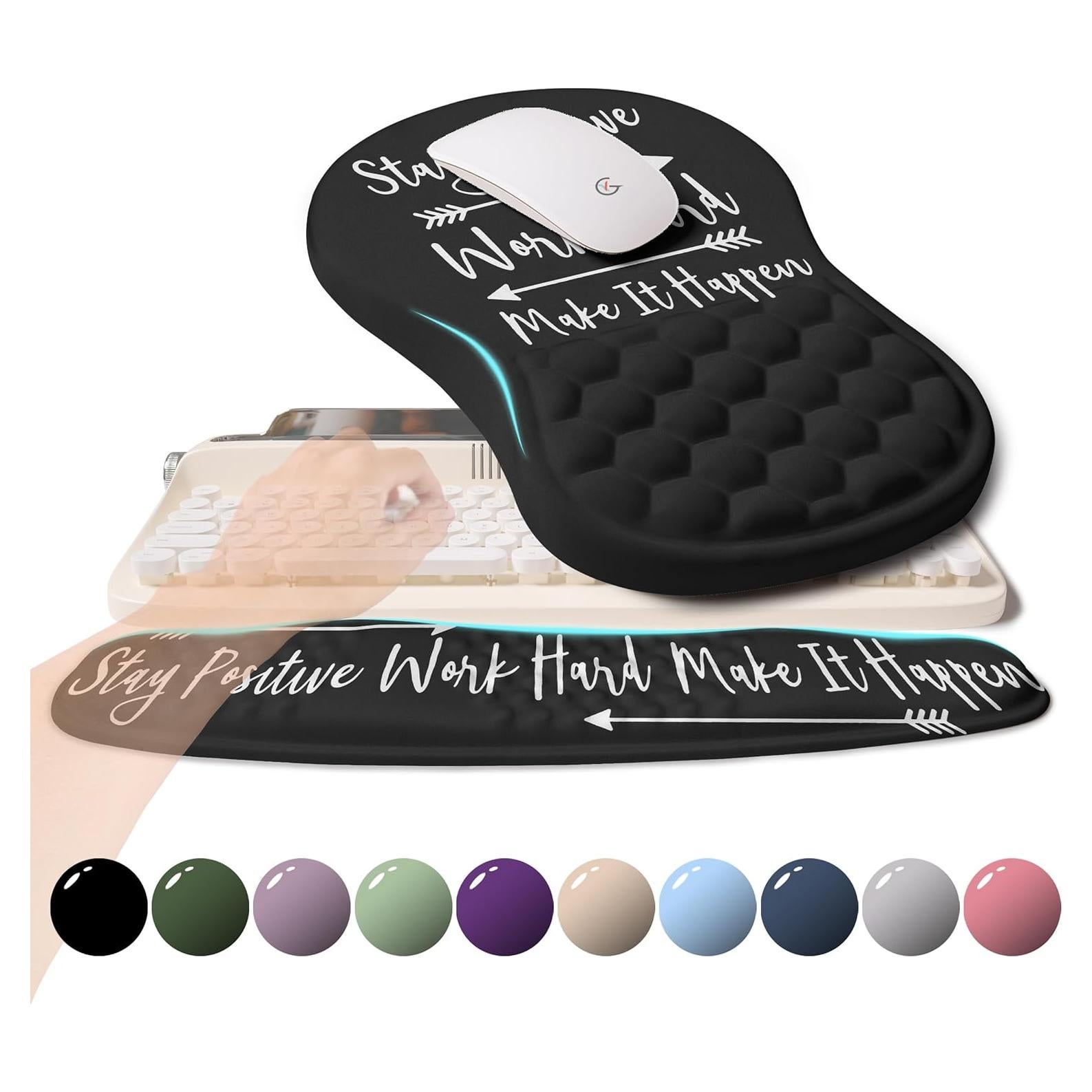 Set Ergonómico 2-en-1 KUOSGM Reposamuñecas y Almohadilla