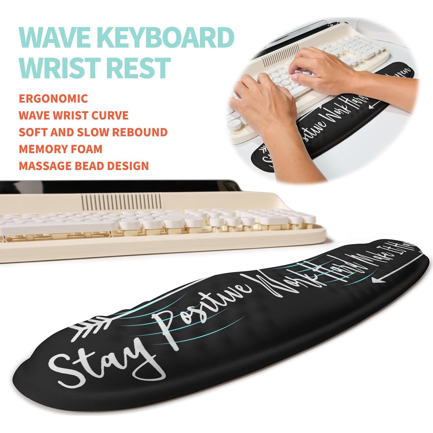 Set Ergonómico 2-en-1 KUOSGM Reposamuñecas y Almohadilla