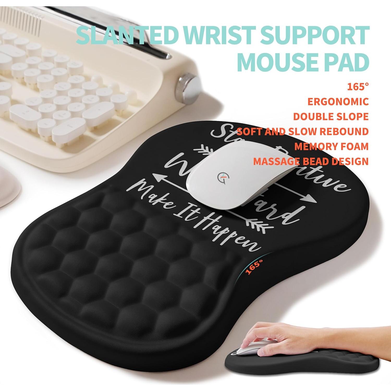 Set Ergonómico 2-en-1 KUOSGM Reposamuñecas y Almohadilla