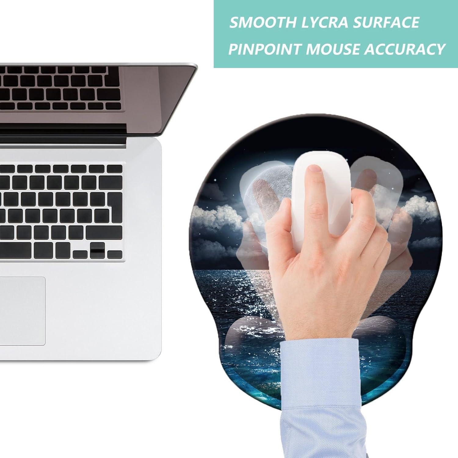 Alfombrilla de Ratón Ergonómica LIZPARE con Soporte Luna