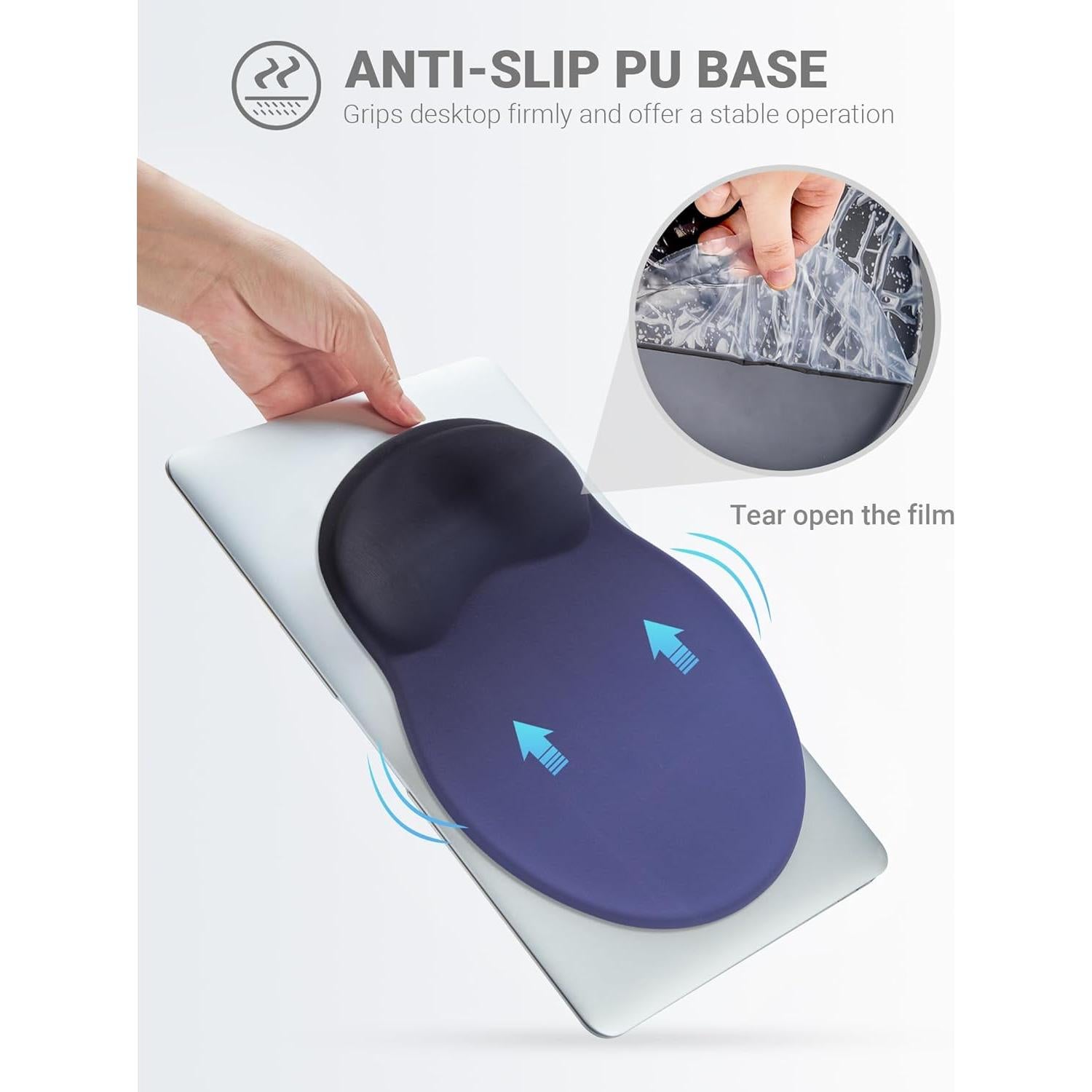 Almohadilla de Ratón Ergonómica Laborio con Soporte Azul