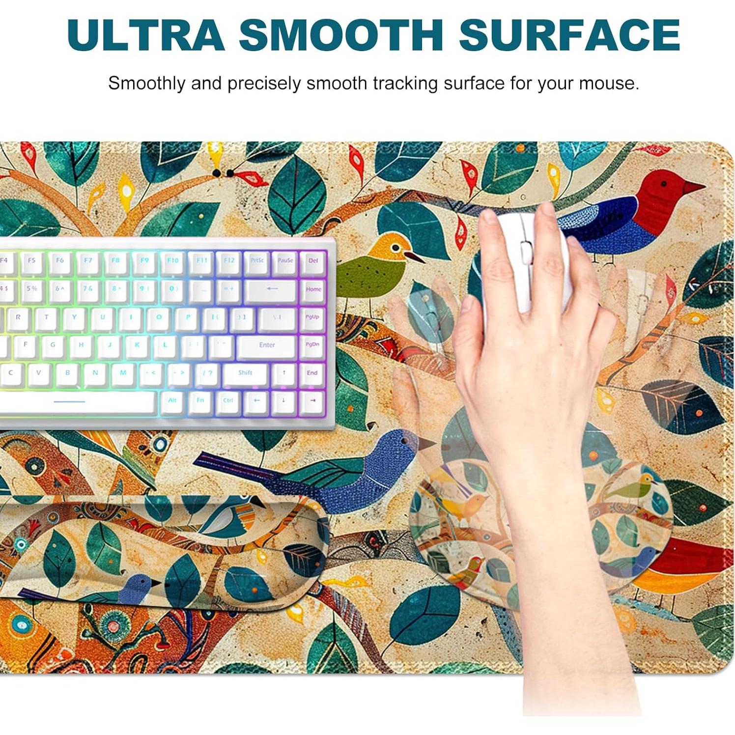 Juego de Alfombrillas de Escritorio Lauspuck XXL Ergonómicas