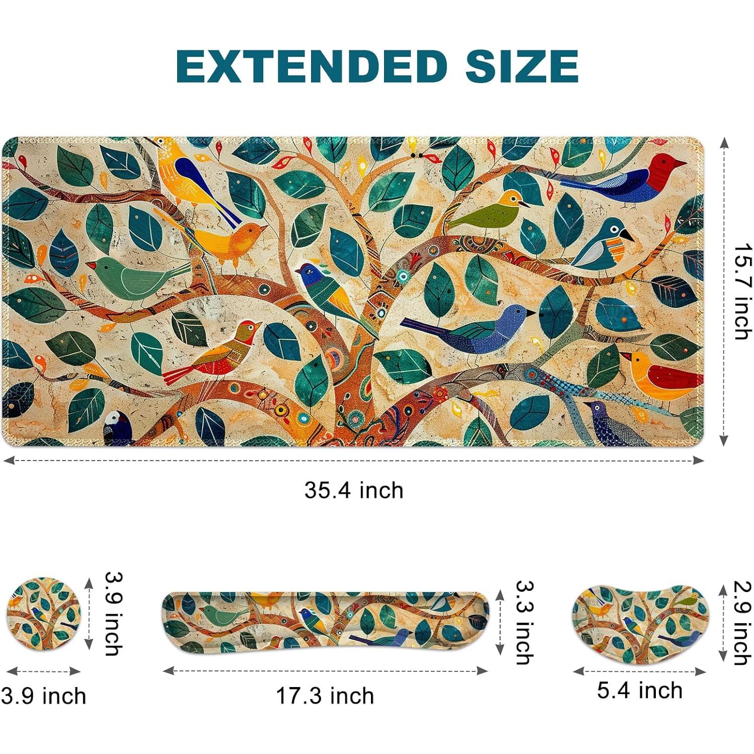 Juego de Alfombrillas de Escritorio Lauspuck XXL Ergonómicas