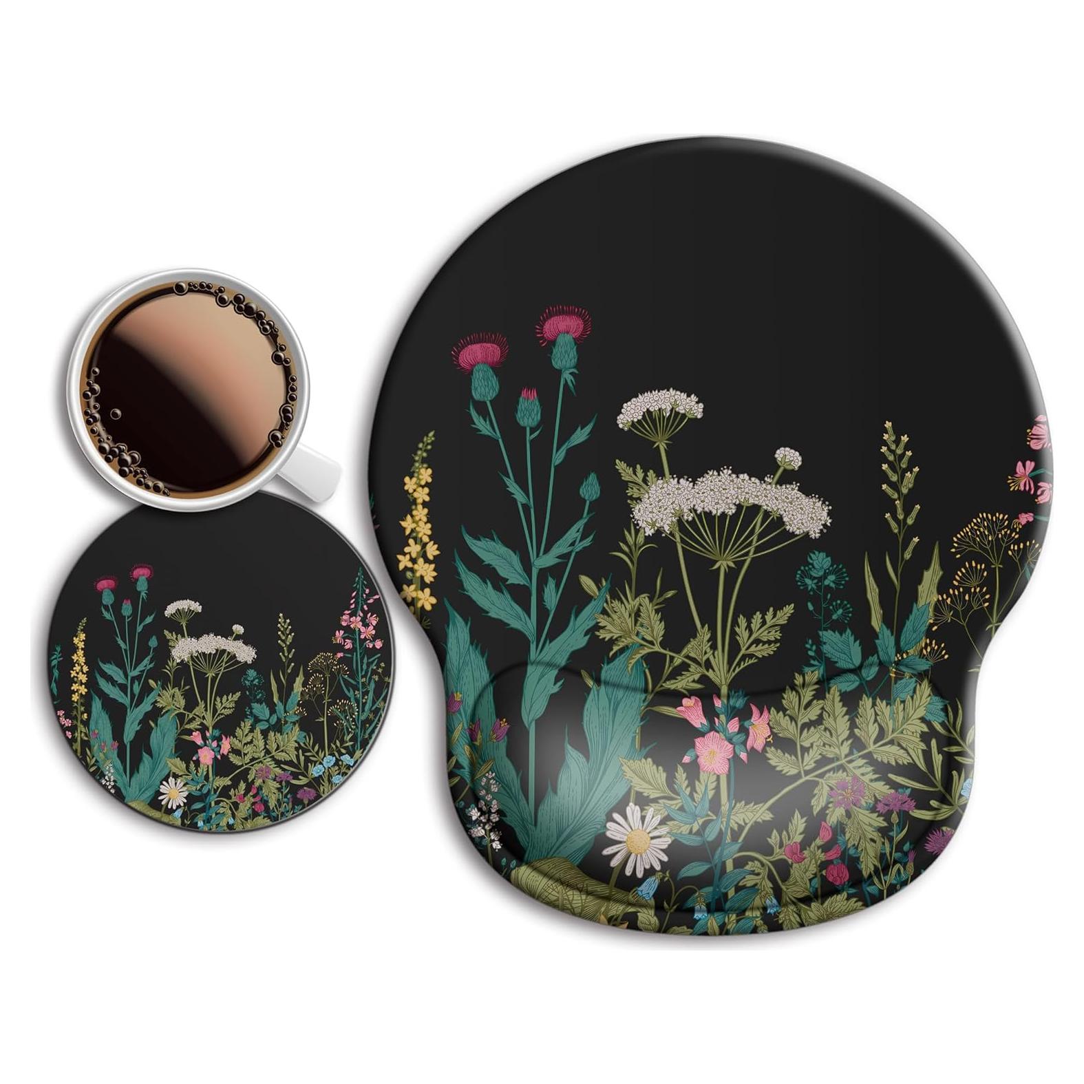 Alfombrilla Ergonómica Wiabsi con Soporte de Gel y Posavasos