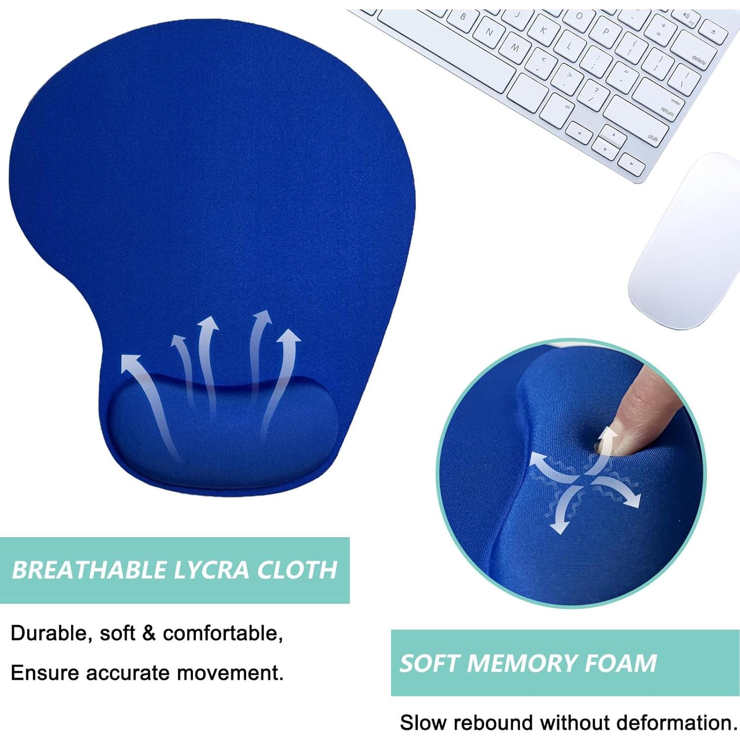 Alfombrilla de Ratón Ergonómica LIZPARE Azul con Reposamuñecas