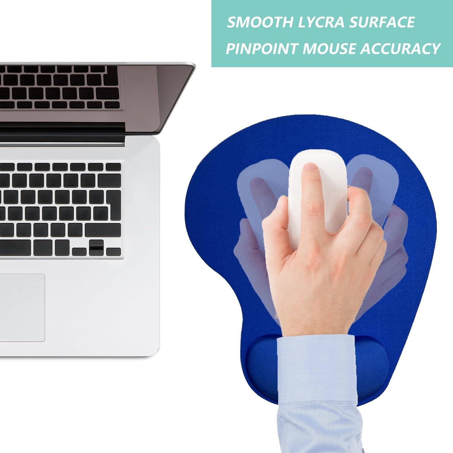 Alfombrilla de Ratón Ergonómica LIZPARE Azul con Reposamuñecas