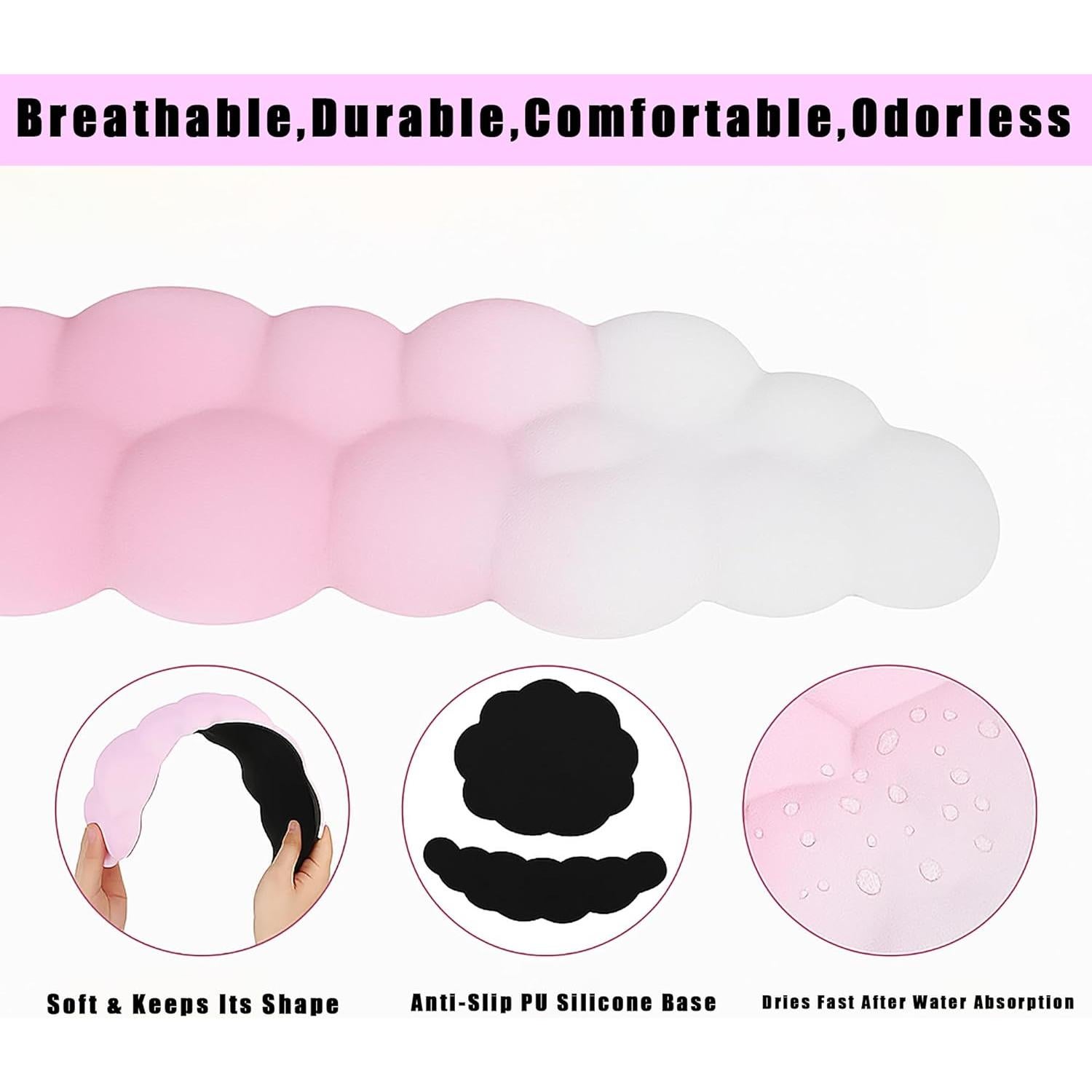 Reposamuñecas Nube OUEST con Espuma de Memoria 42.93x37.34cm