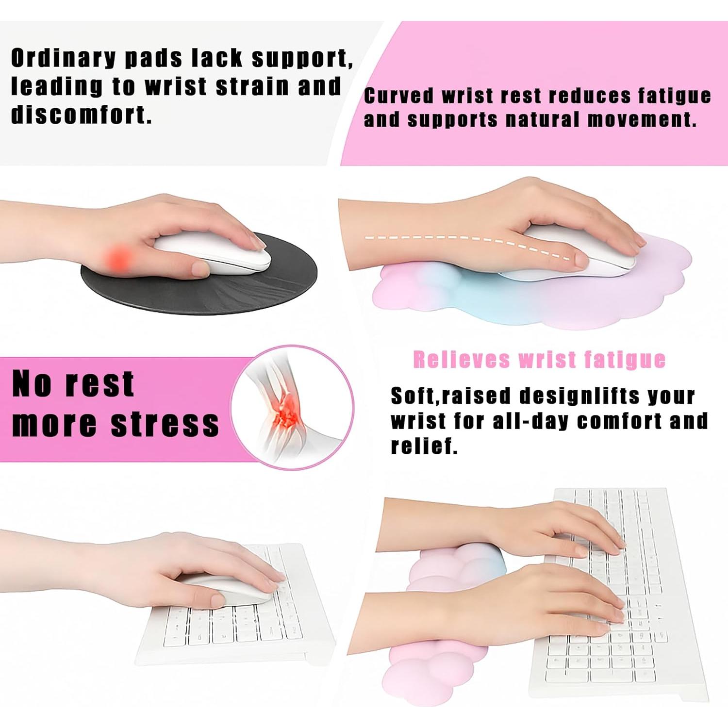 Reposamuñecas Nube OUEST con Espuma de Memoria 42.93x37.34cm