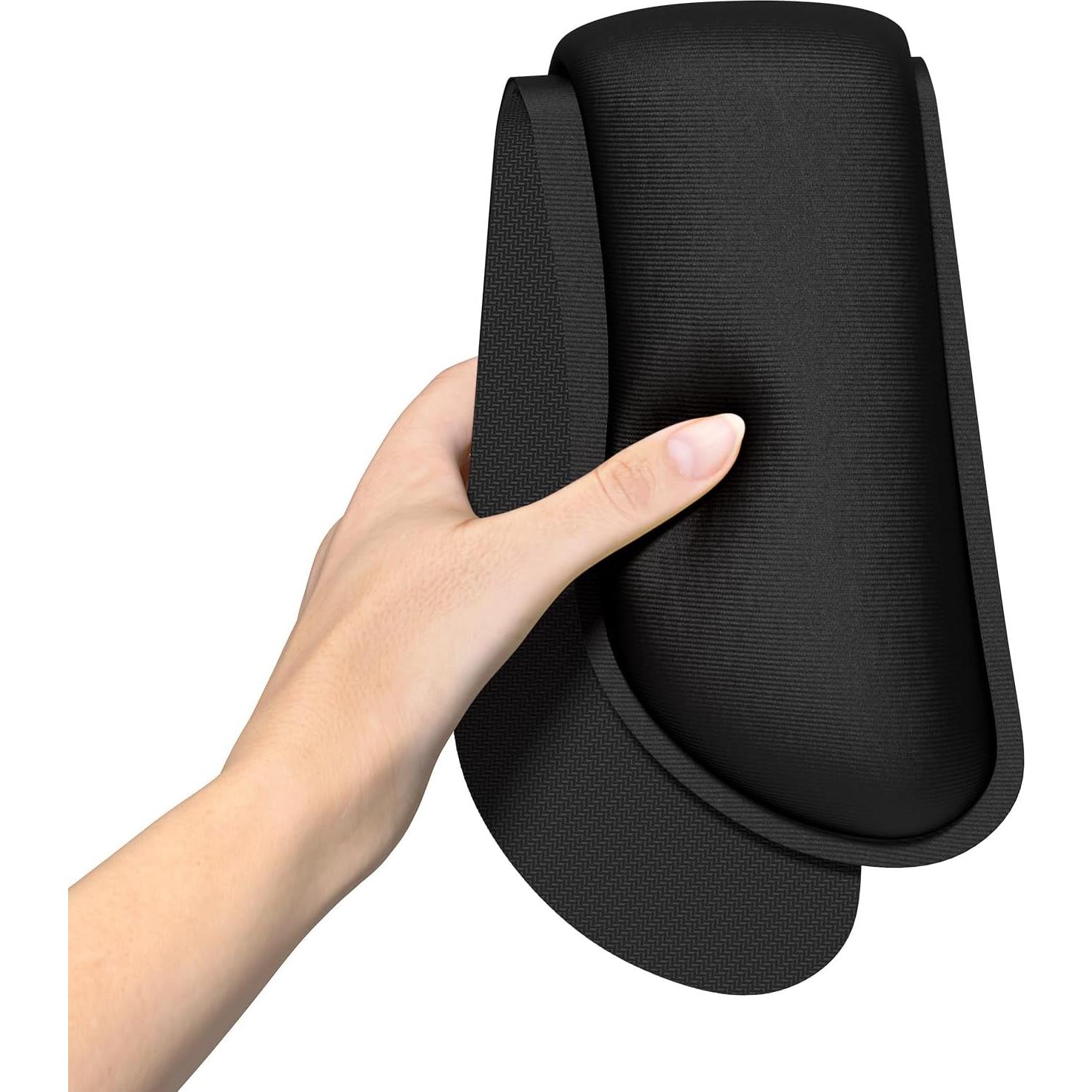 Dapesuom Conjunto Reposamuñecas y Alfombrilla XXL Negro